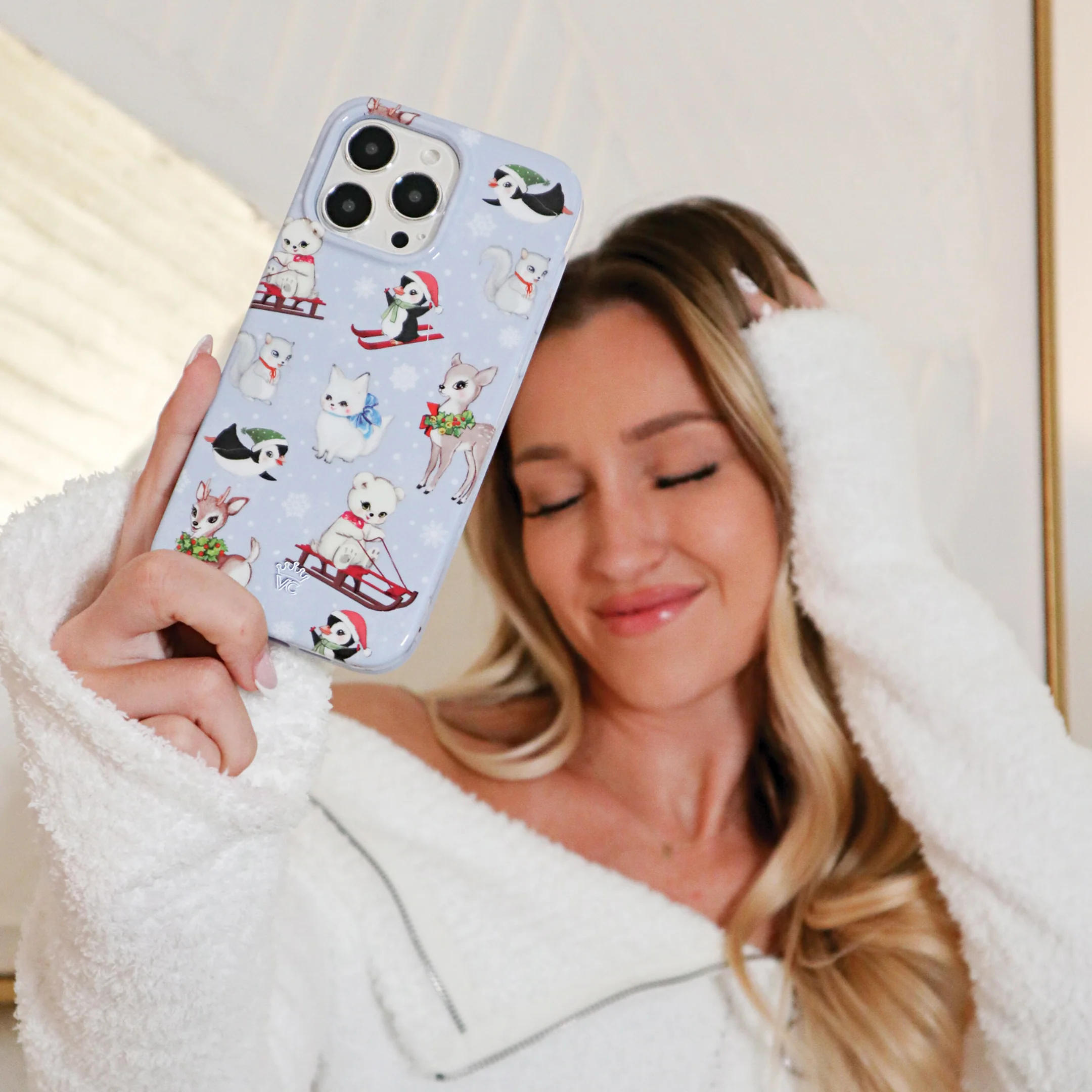 Winter Wonderland Baby Animals iPhone Case - Image 63