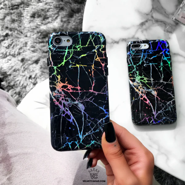 Holo Black Marble iPhone Case - Image 49