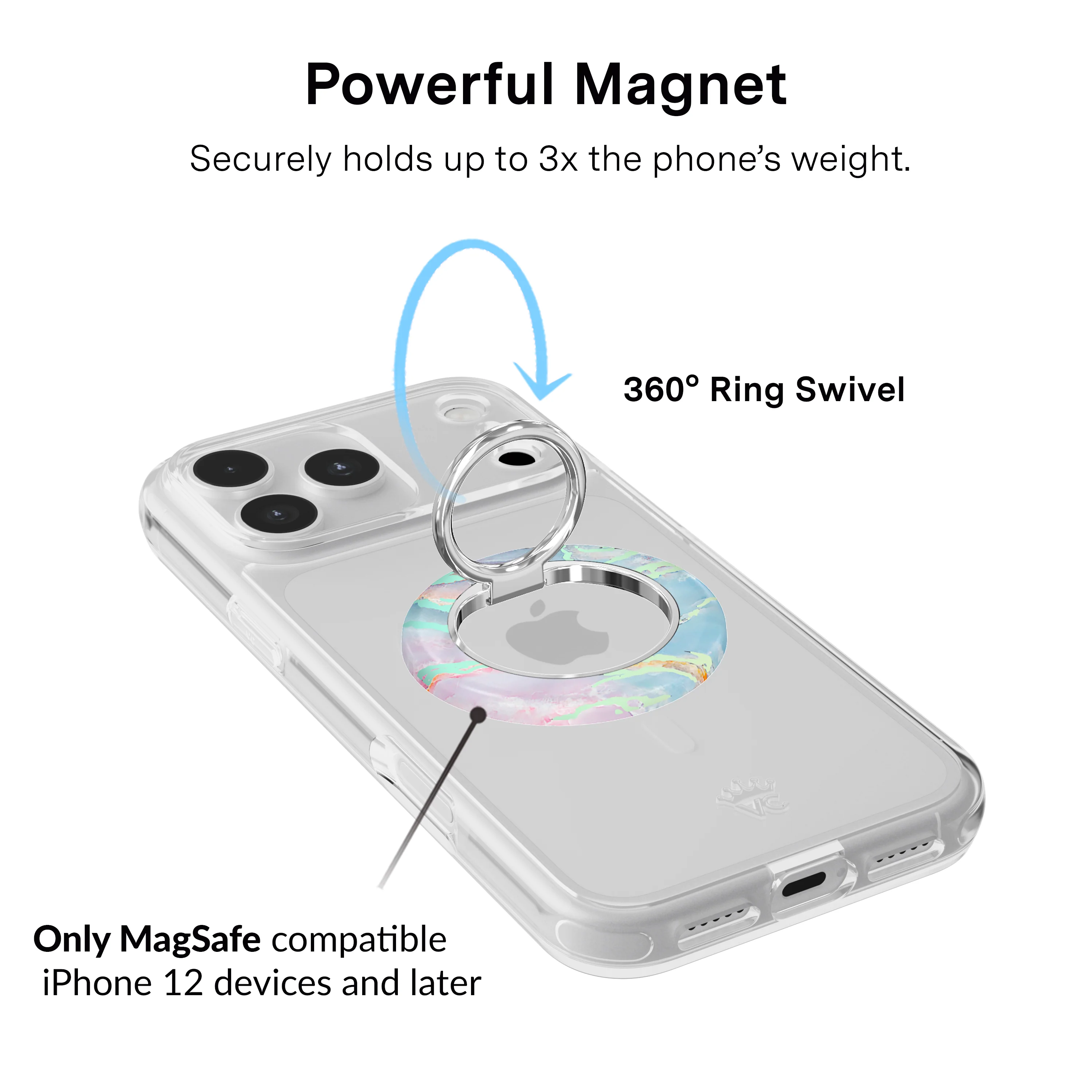 Holo Moonstone MagSafe Grip Ring - Image 3