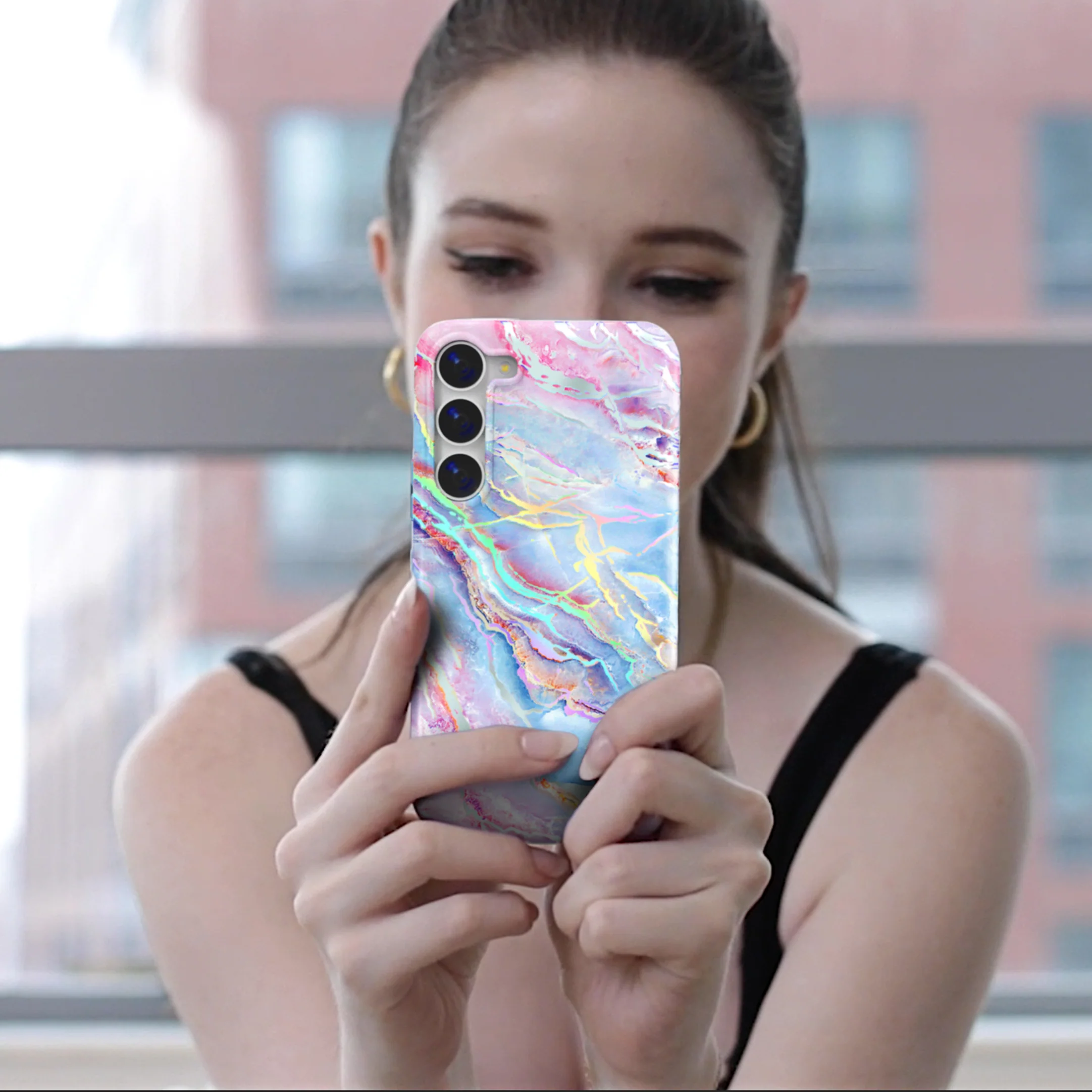 Holo Moonstone Marble Samsung Galaxy Case - Image 112