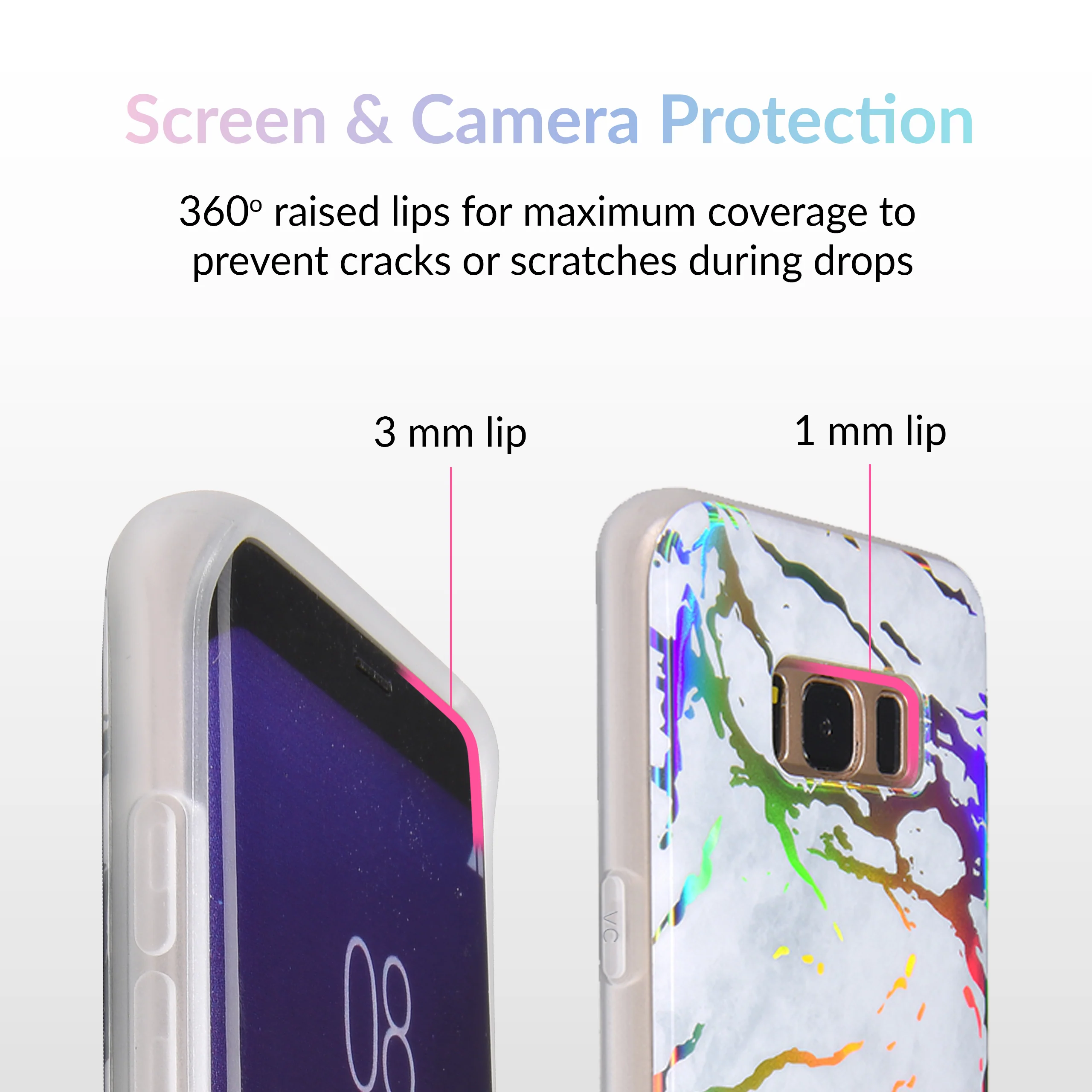 Holo White Marble Samsung Galaxy Case - Image 3