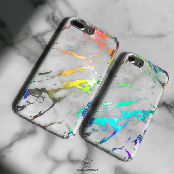 Holo White Marble iPhone Case - Image 49