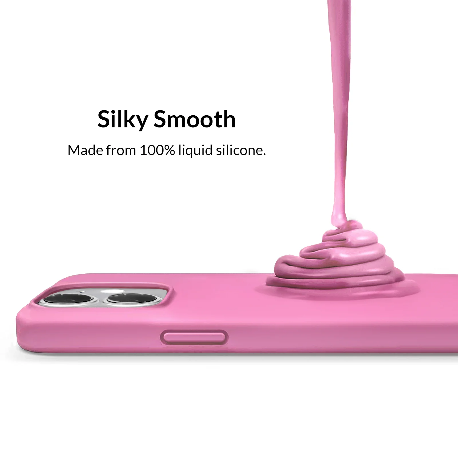 Silicone Hot Pink iPhone Case - Image 45