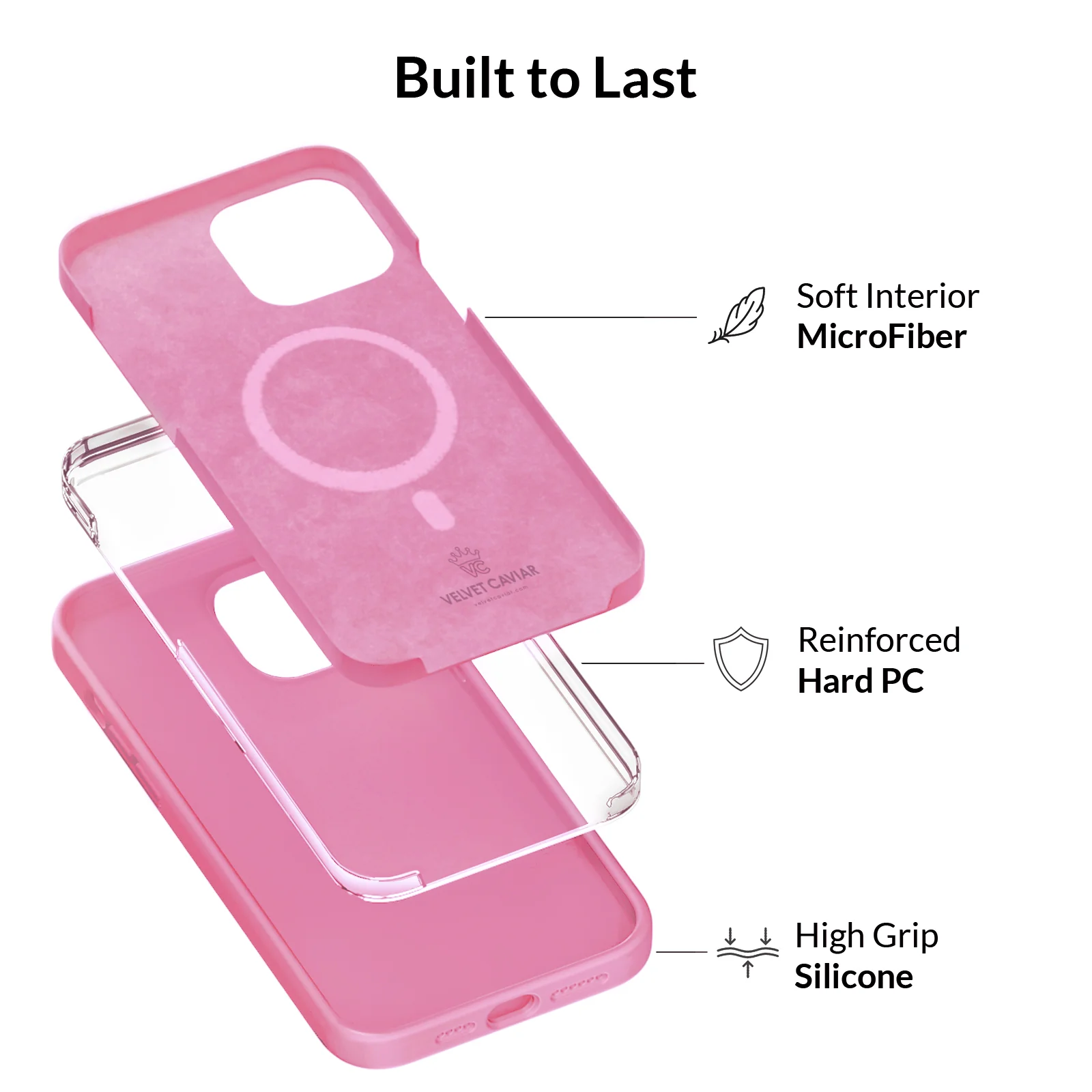 Silicone Hot Pink iPhone Case - Image 56