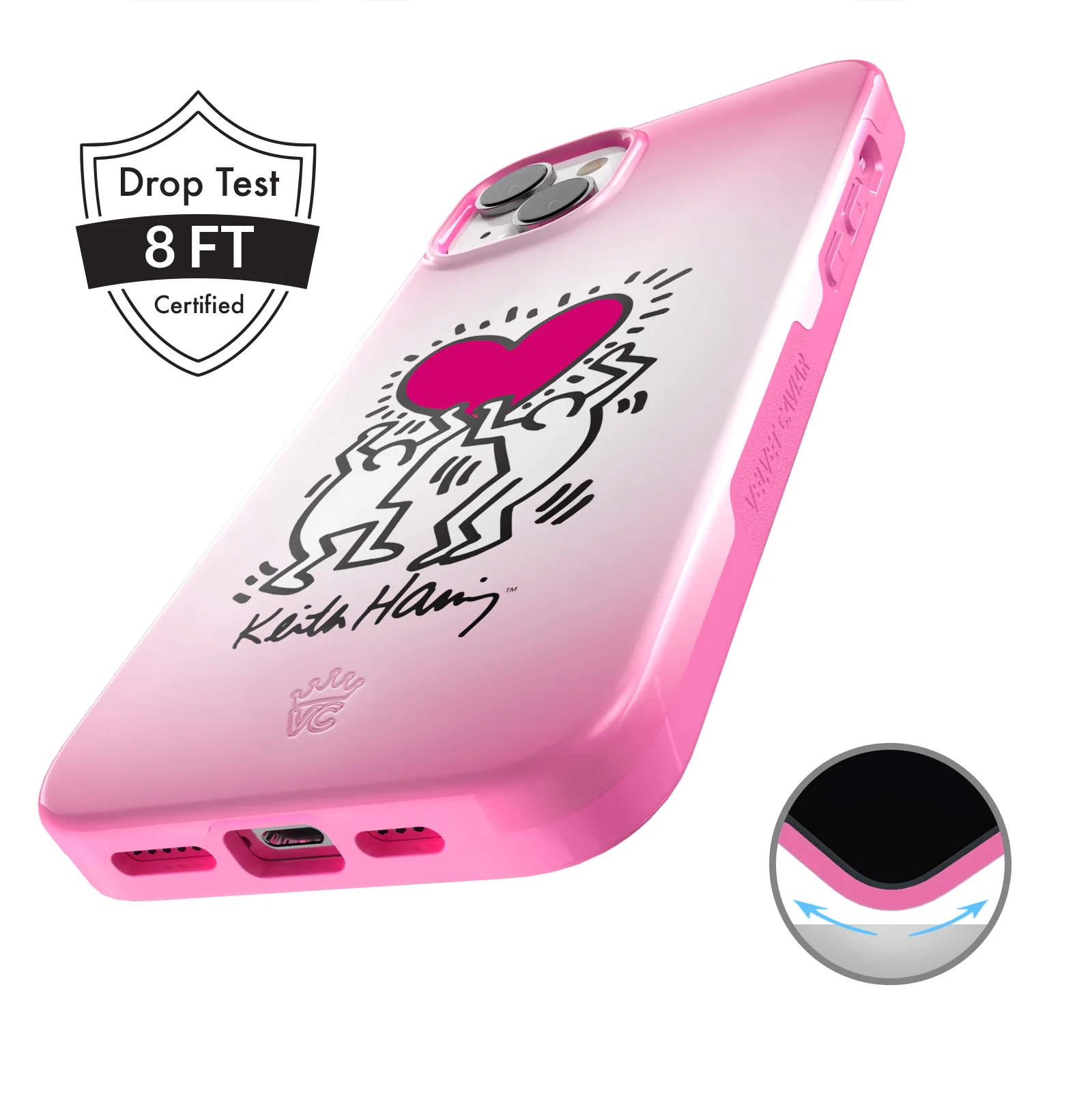 Keith Haring Pink Heart iPhone Case - Image 29