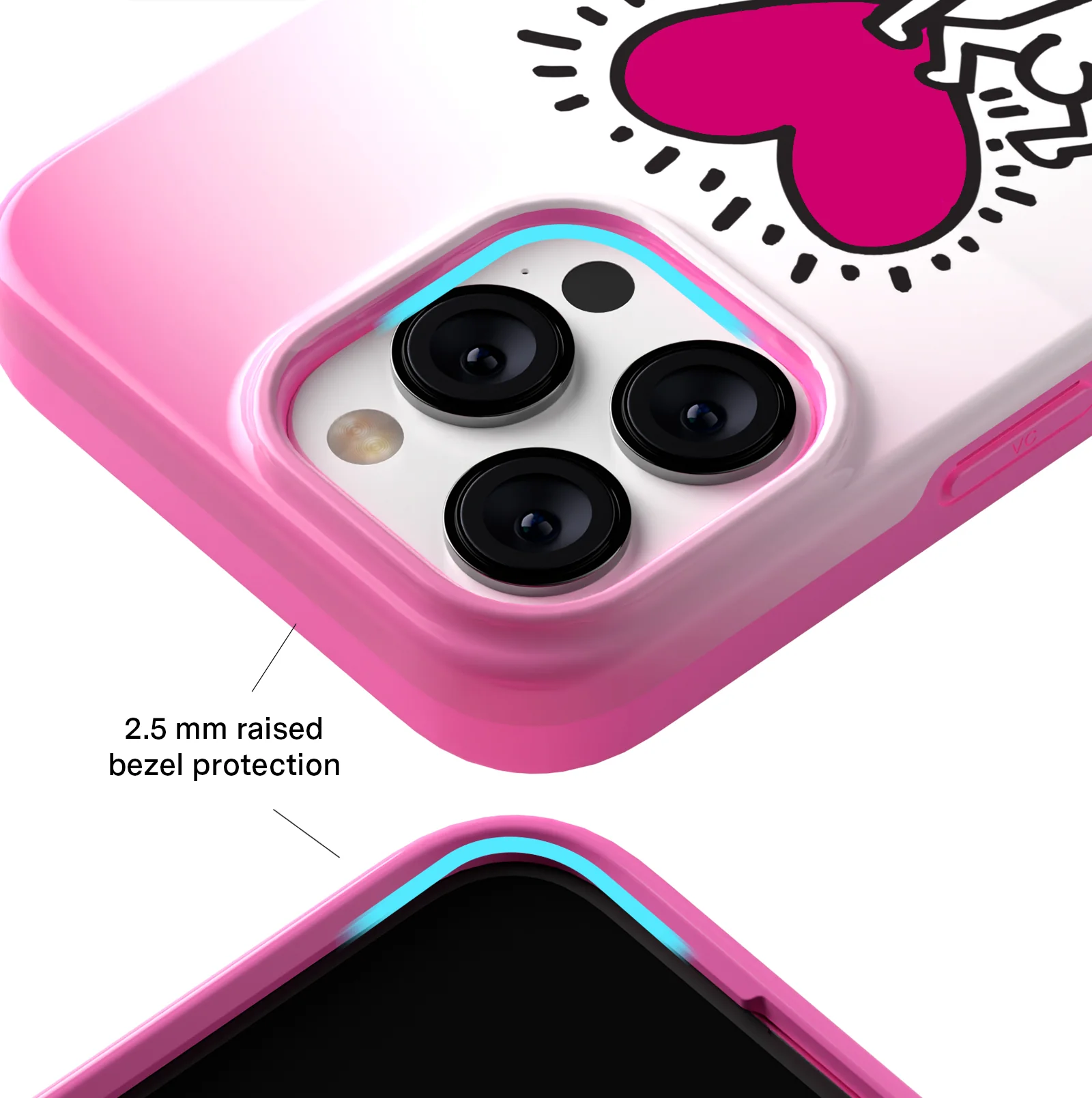 Keith Haring Pink Heart iPhone Case - Image 45