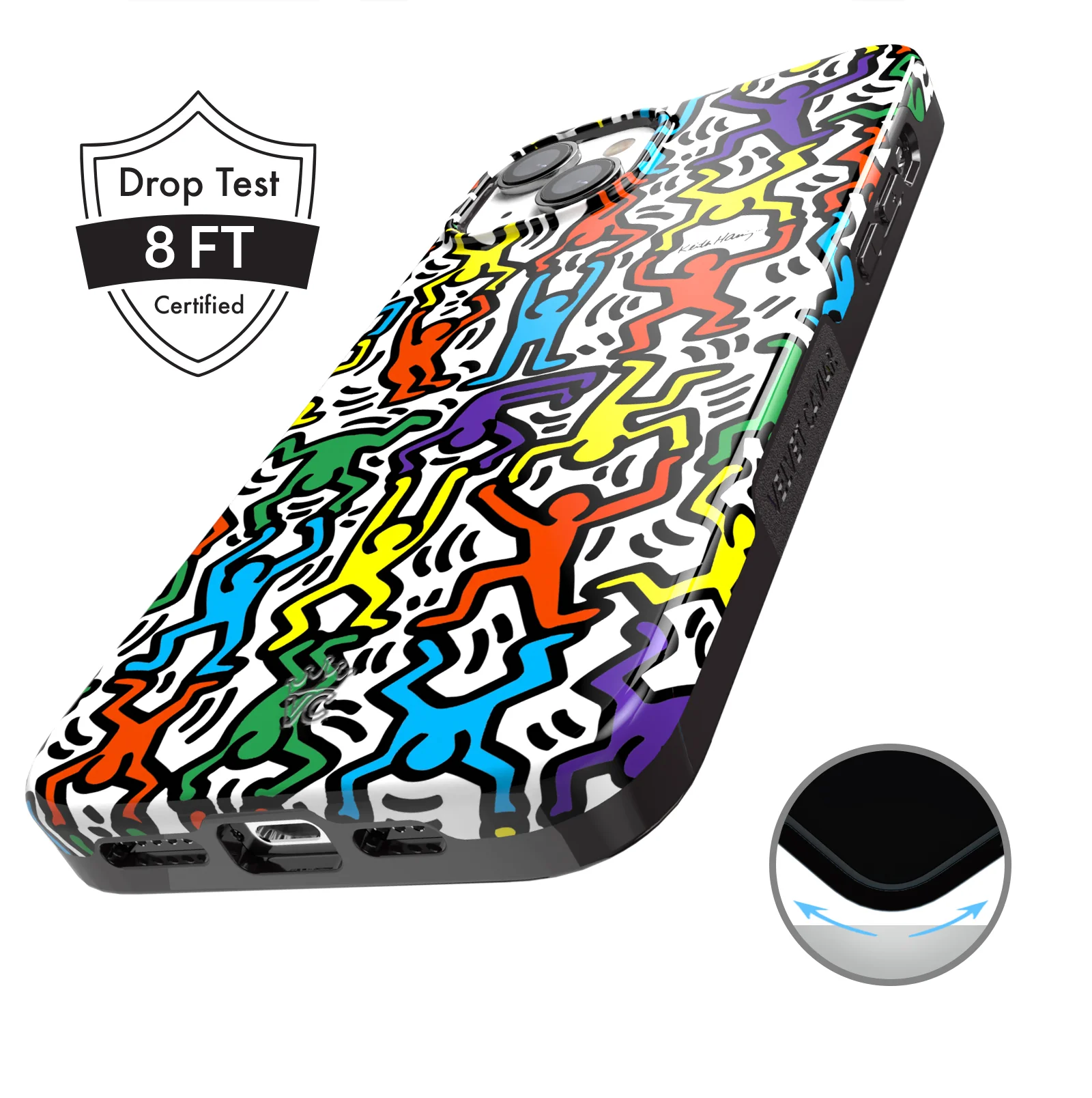 Keith Haring Rainbow Dancers iPhone Case - Image 29