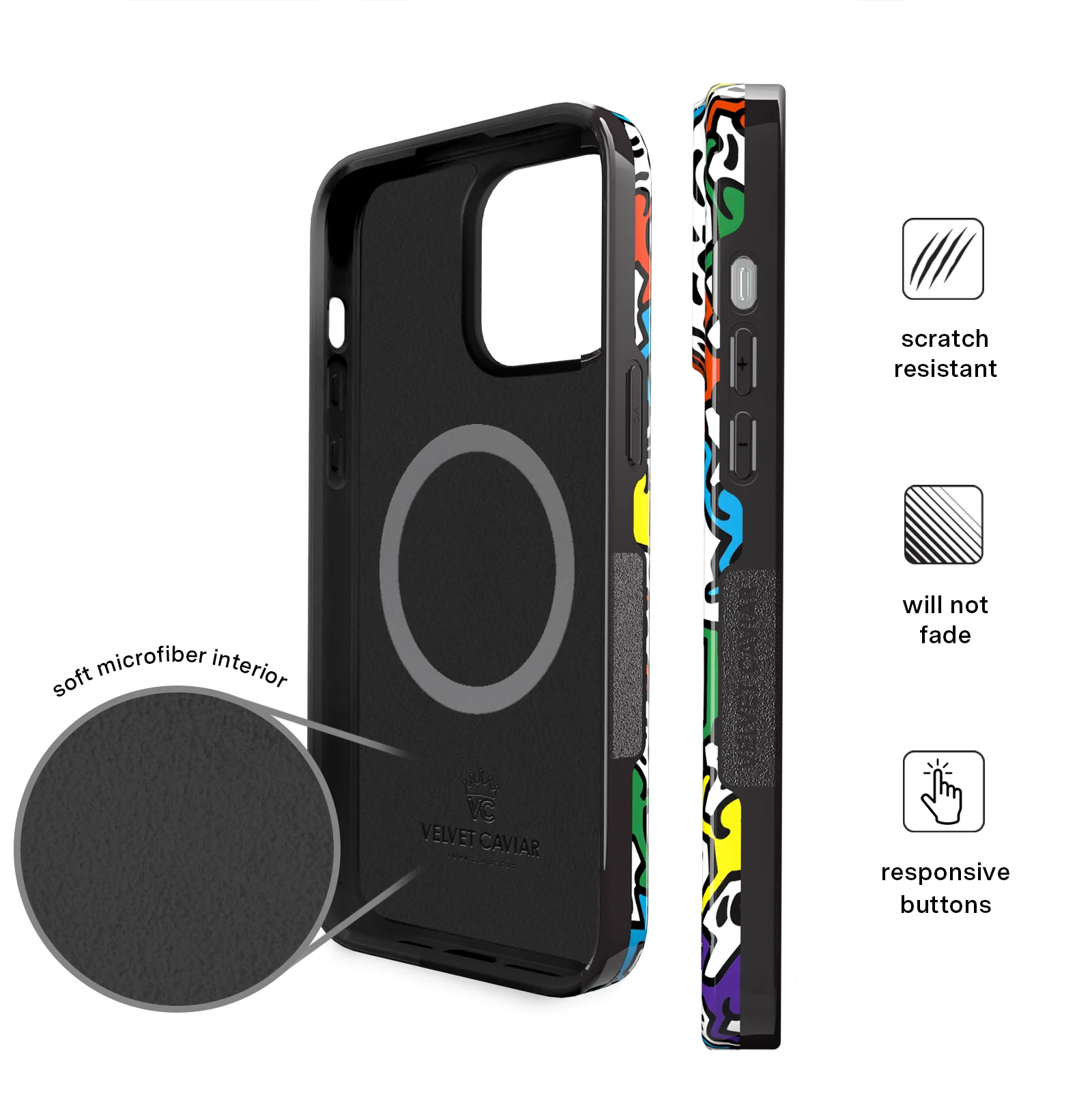 Keith Haring Rainbow Dancers iPhone Case - Image 60