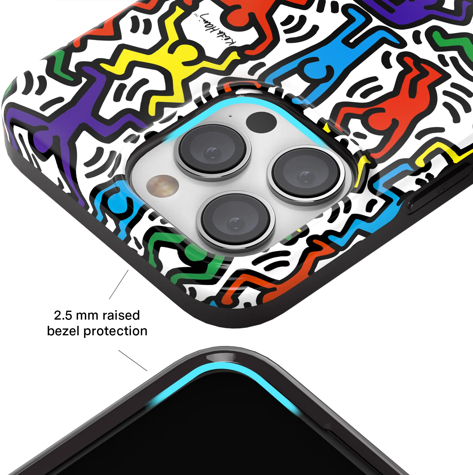 Keith Haring Rainbow Dancers iPhone Case - Image 63