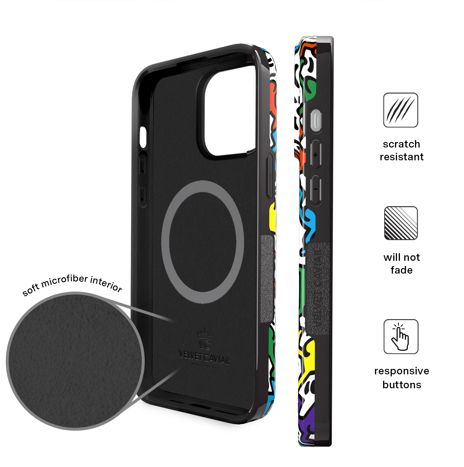 Keith Haring Rainbow Dancers iPhone Case - Image 72