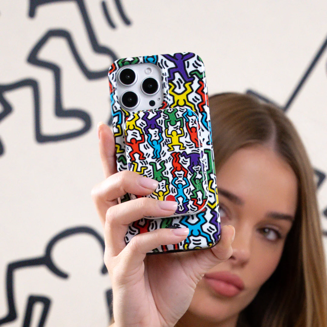 Keith Haring Rainbow Dancers iPhone Case - Image 74