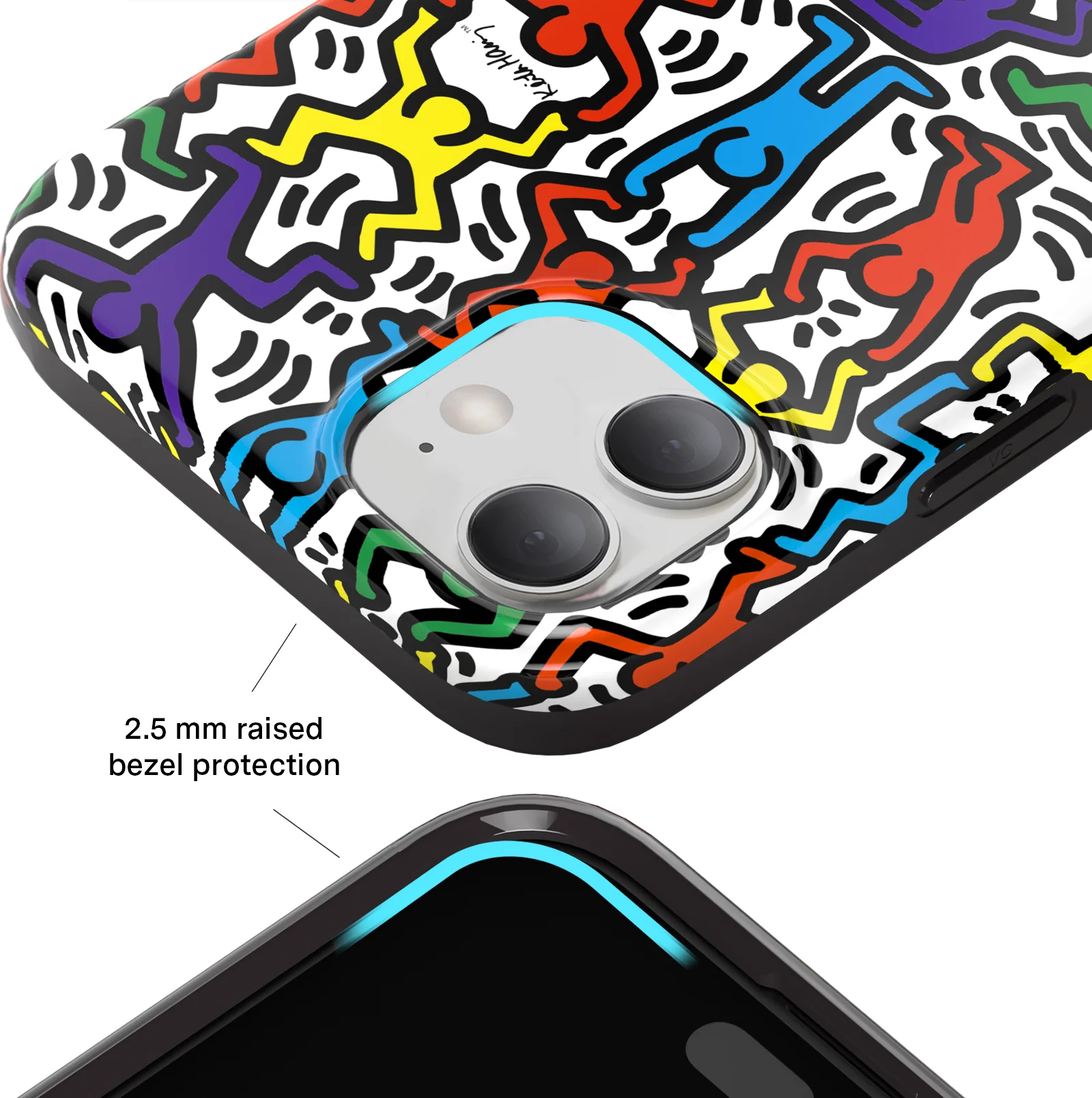 Keith Haring Rainbow Dancers iPhone Case - Image 75