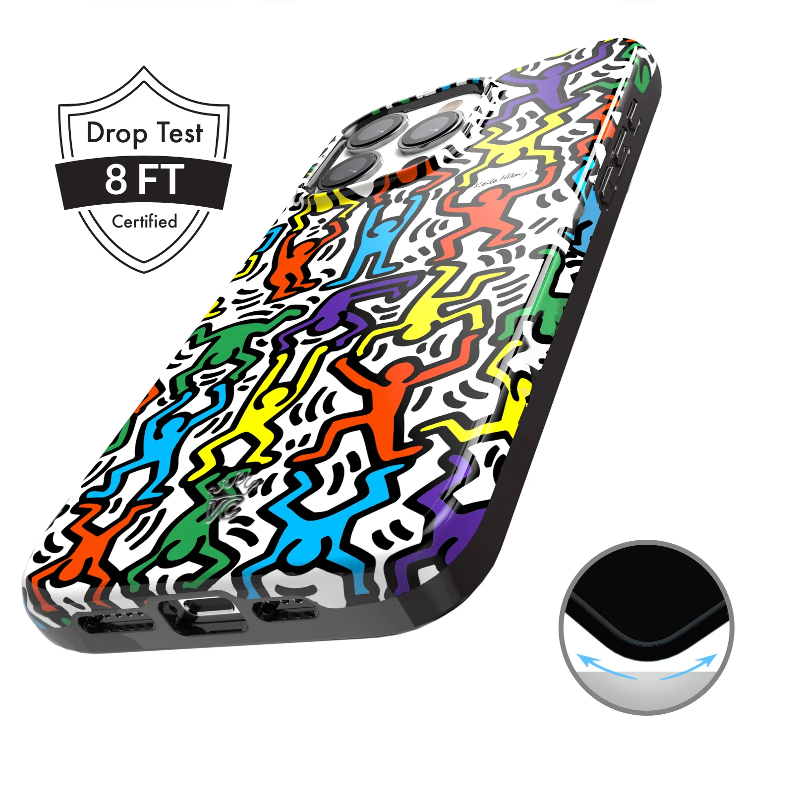 Keith Haring Rainbow Dancers iPhone Case - Image 95