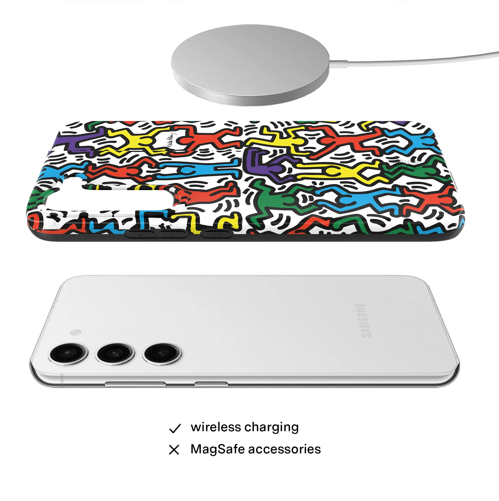 Keith Haring Rainbow Dancers Samsung Case - Image 4