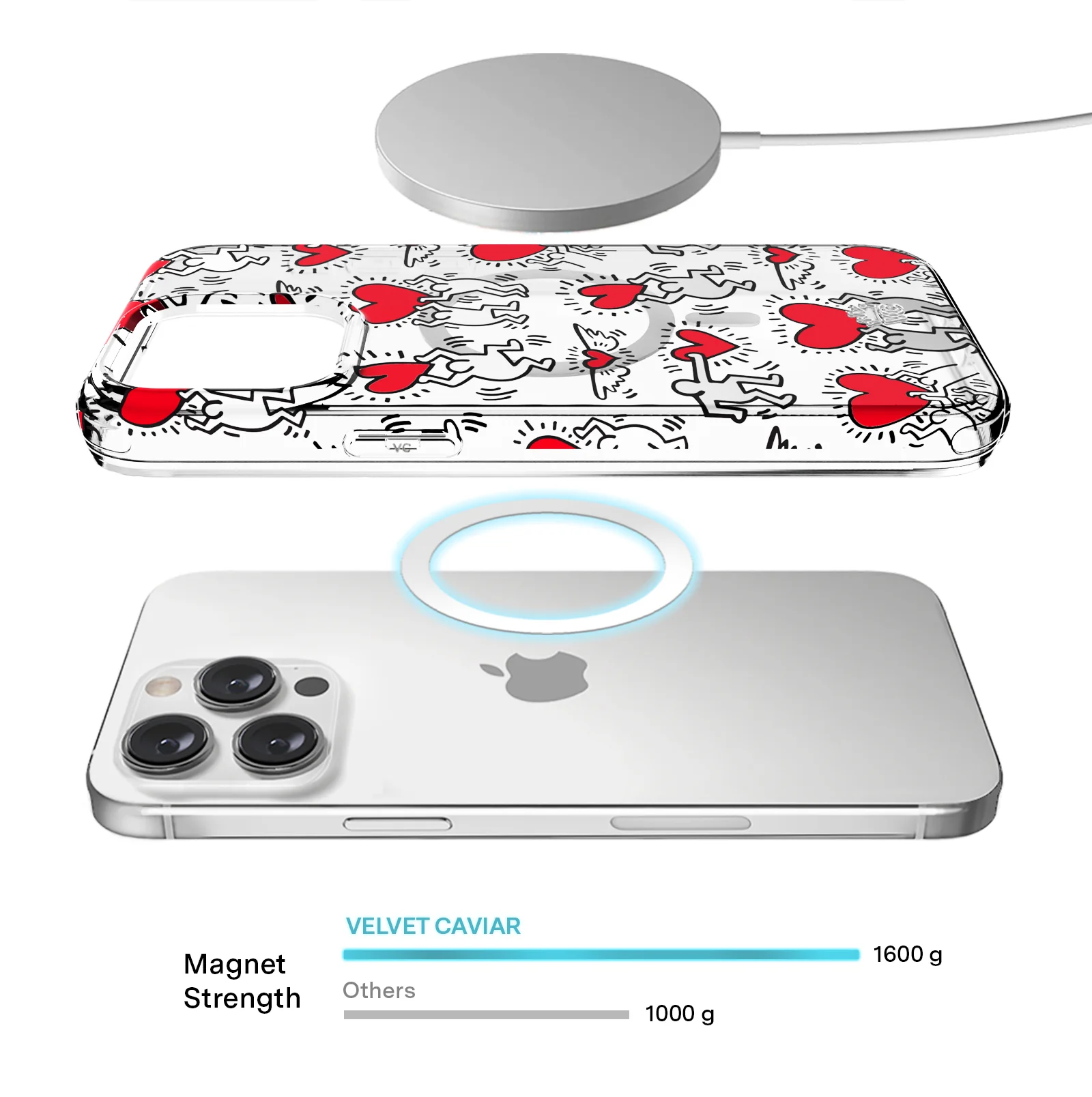 Keith Haring Heart-ist iPhone Case - Image 4