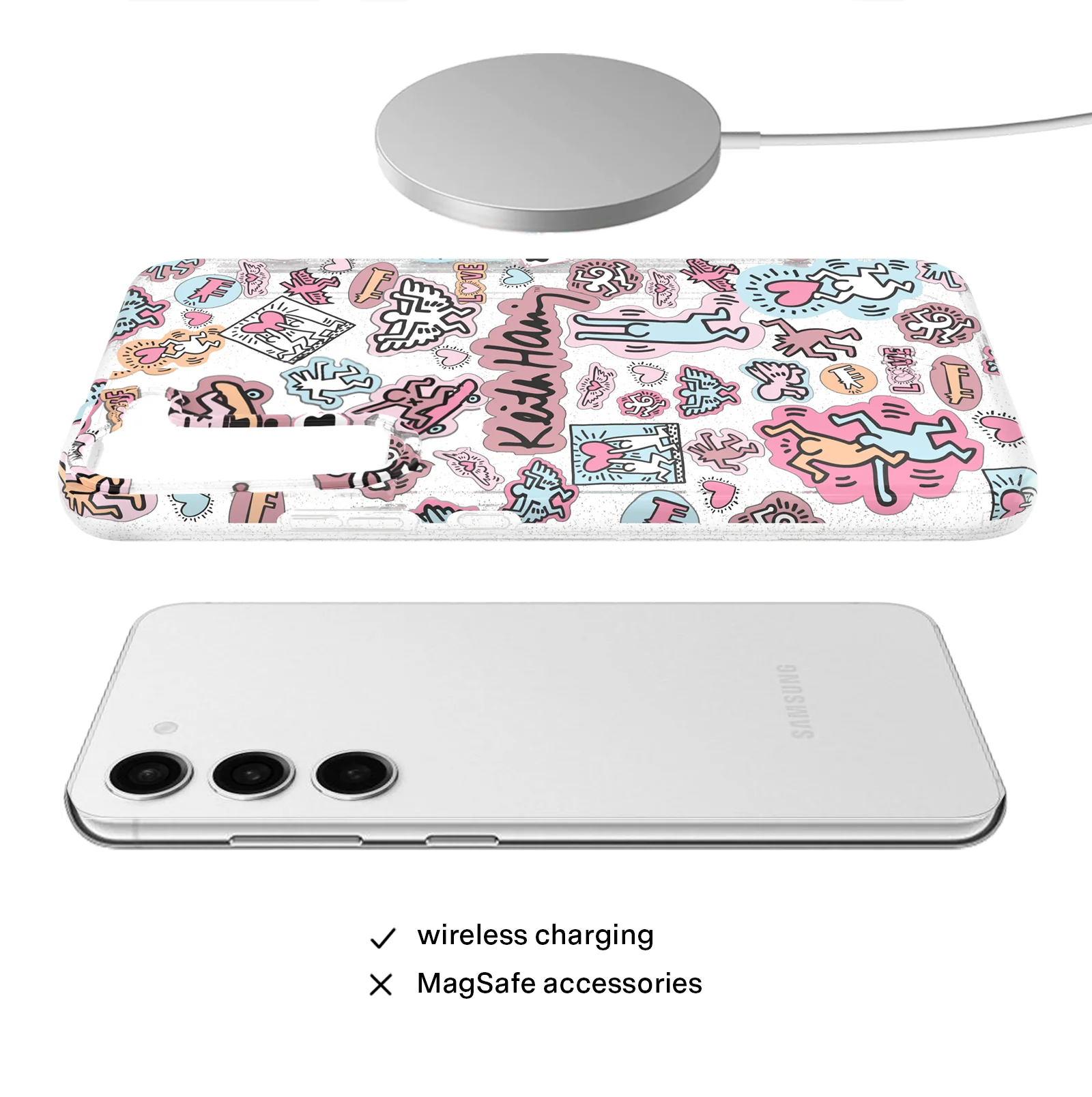 Keith Haring Pastel Glitter Samsung Case - Image 11