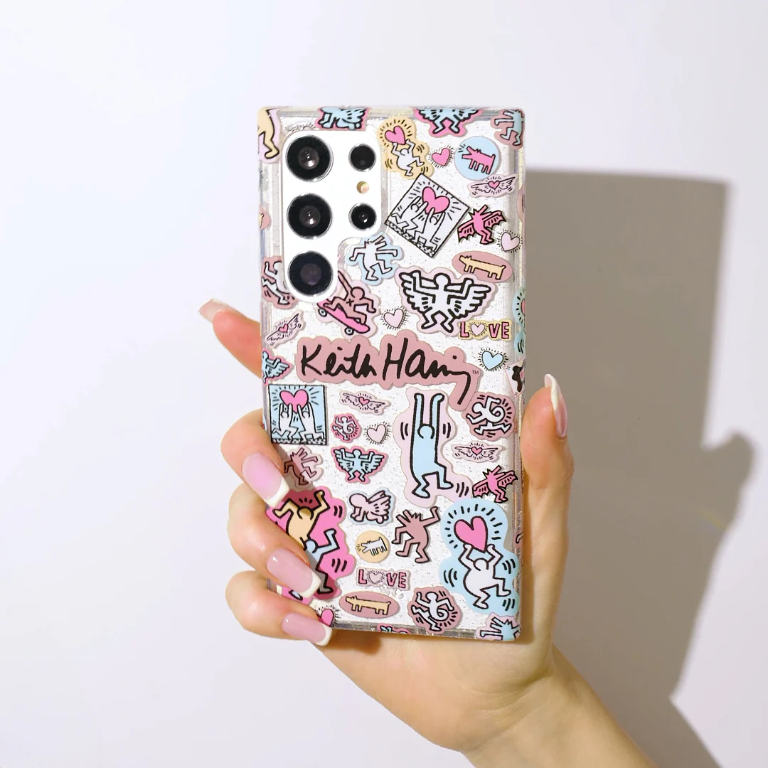 Keith Haring Pastel Glitter Samsung Case - Image 14