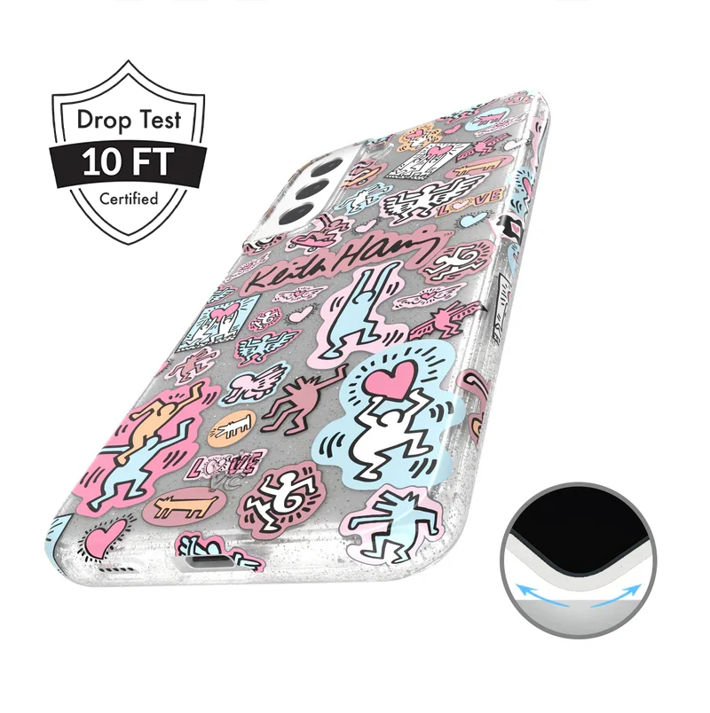 Keith Haring Pastel Glitter Samsung Case - Image 20