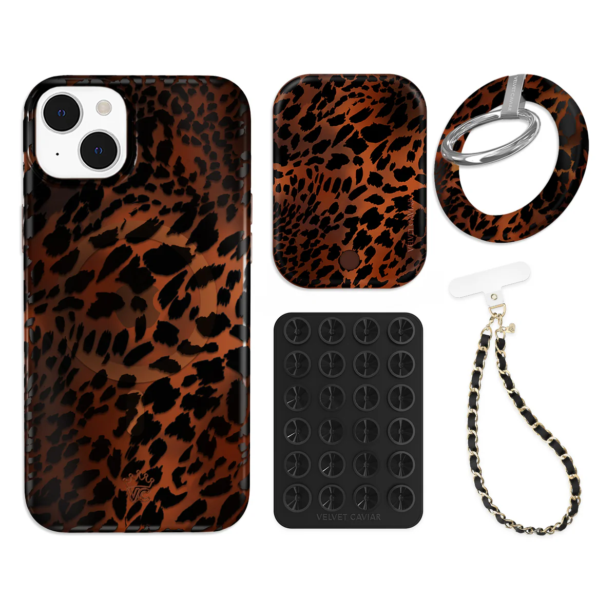 Leopard Tort iPhone Bundle Set - Grip - Image 11