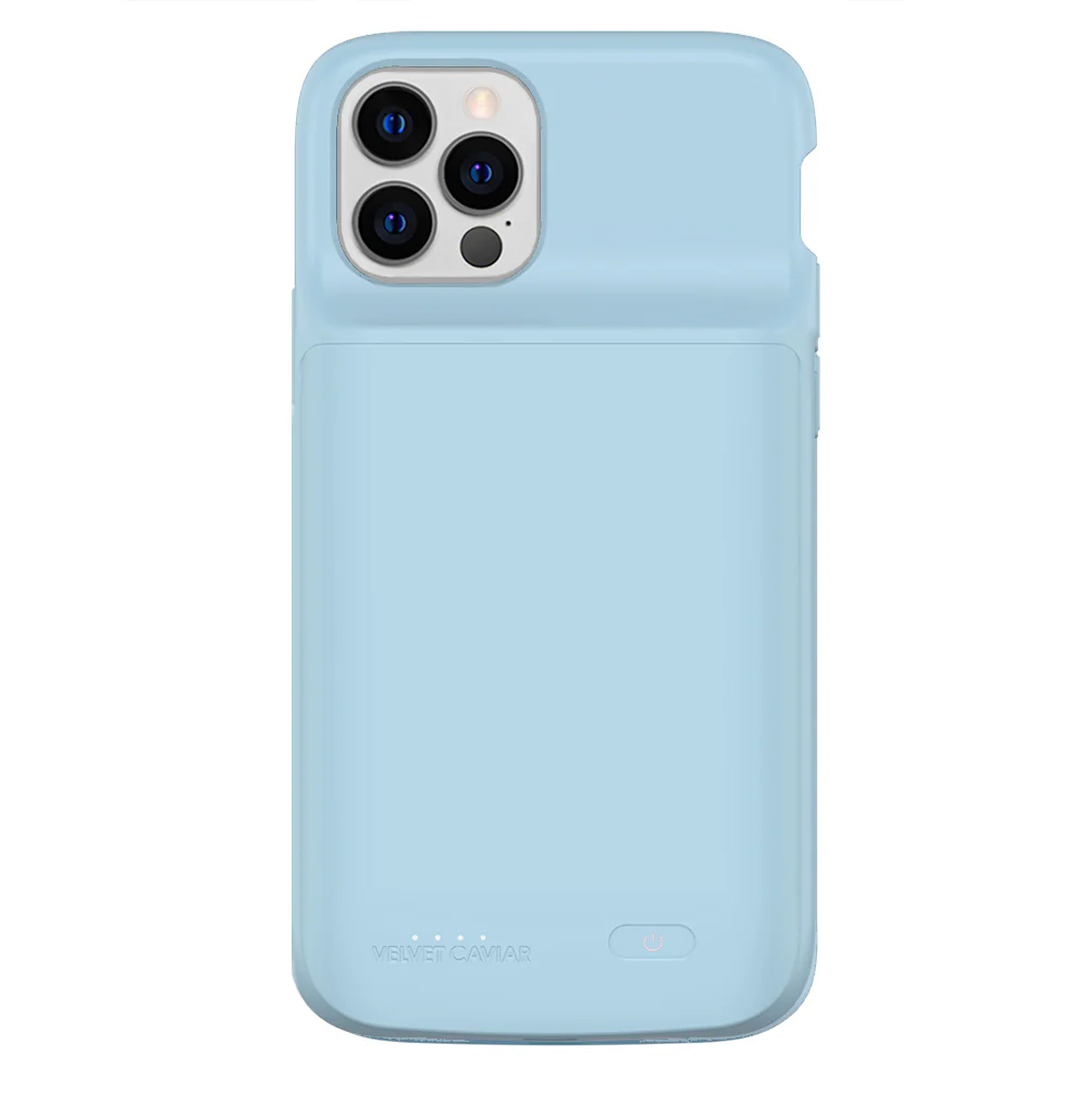 Light Blue iPhone Charging Case - Image 13