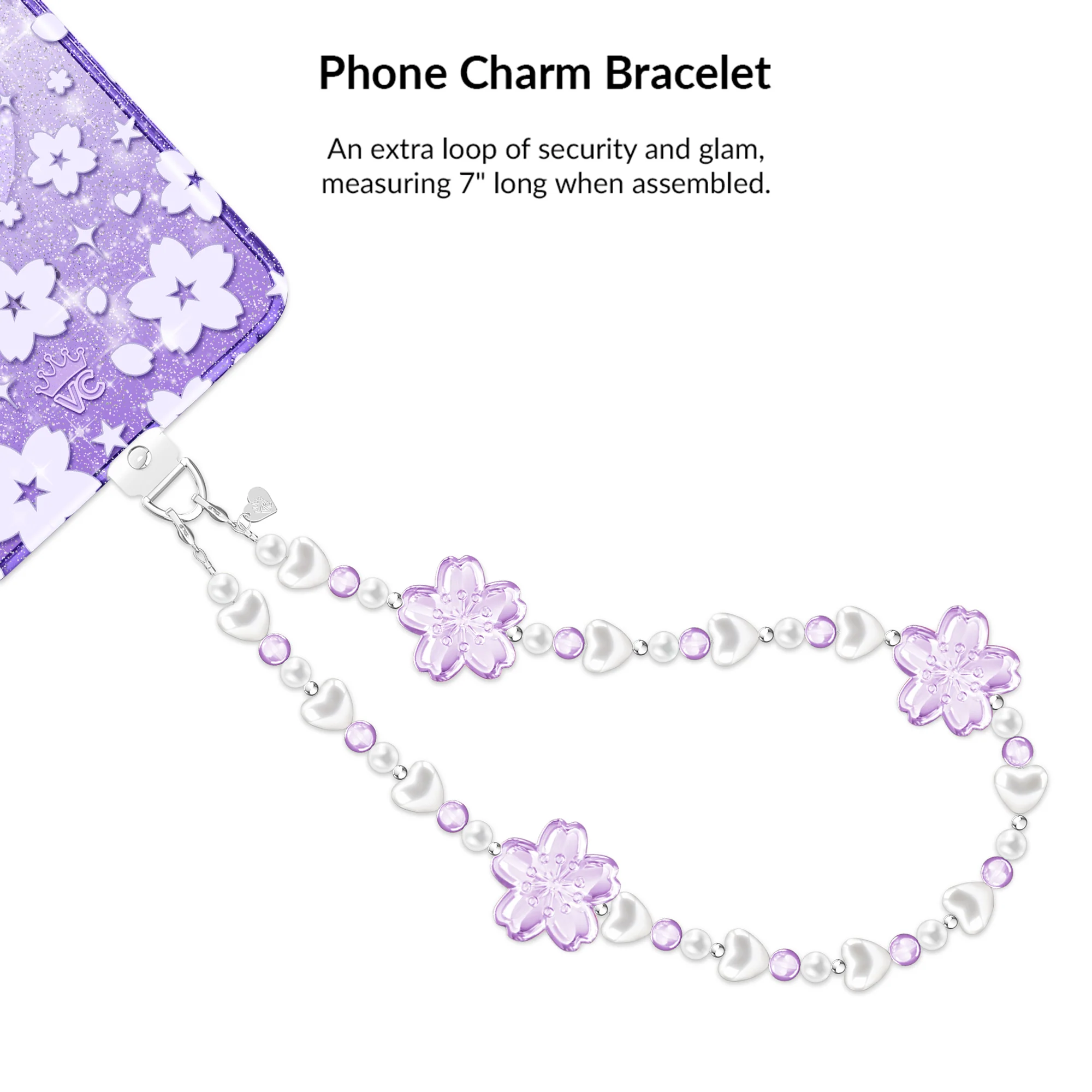 Lavender Cherry Blossom Glitter Samsung Bundle Set - Image 6
