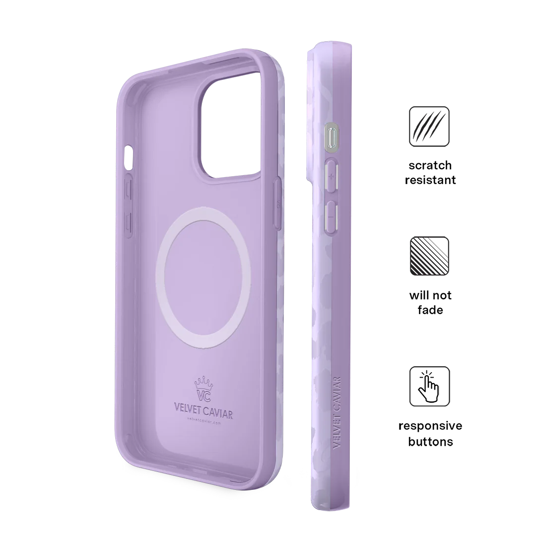Lilac Leopard iPhone Case - Image 84