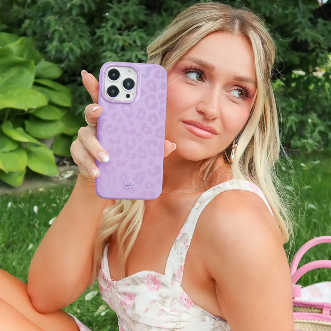 Lilac Leopard iPhone Case - Image 92