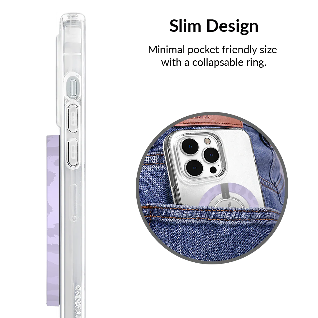 Lilac Leopard MagSafe Grip Ring - Image 5