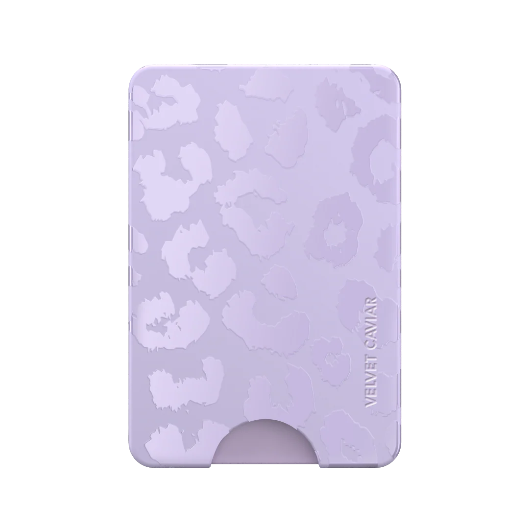 Lilac Leopard MagSafe Wallet