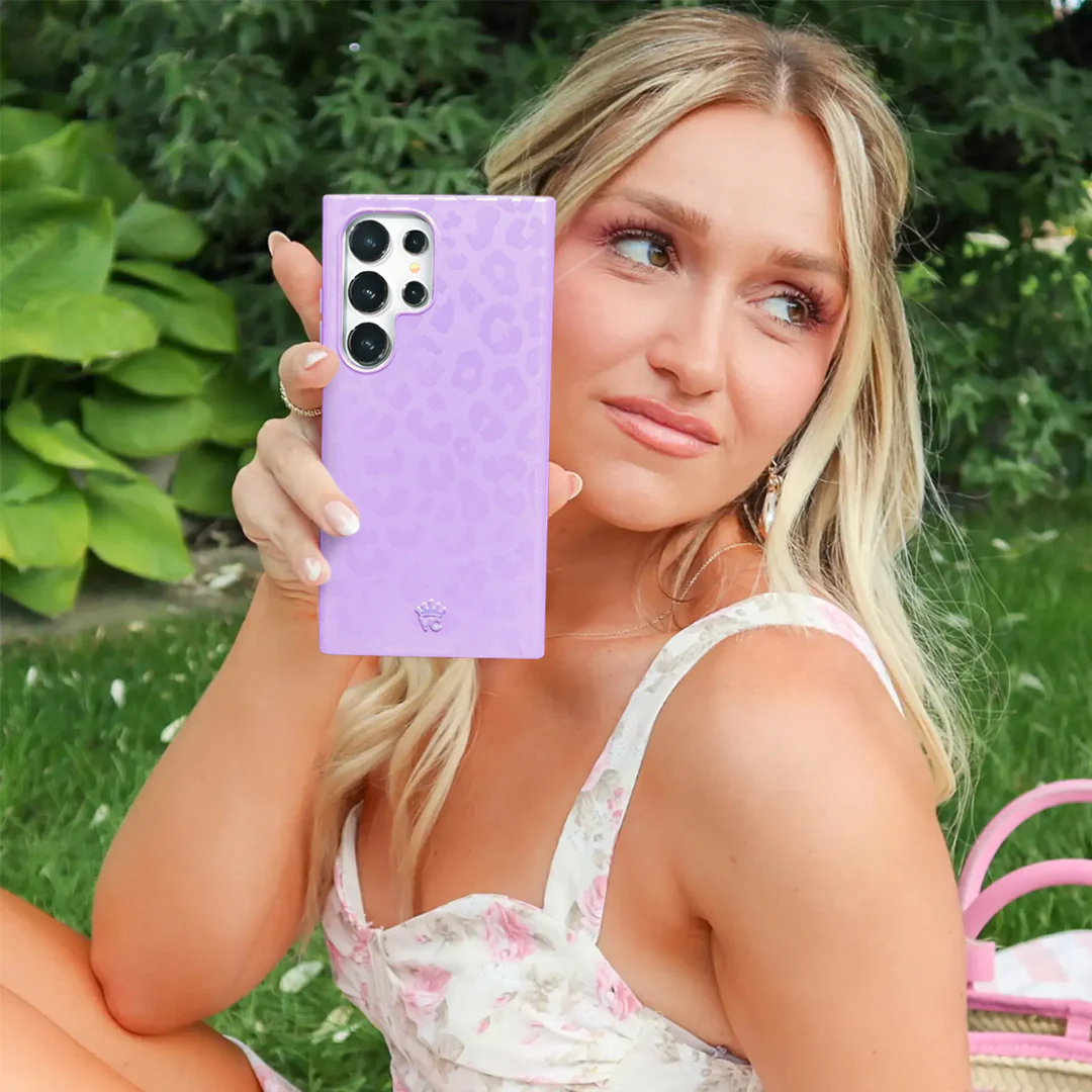 Lilac Leopard Samsung Case - Image 76