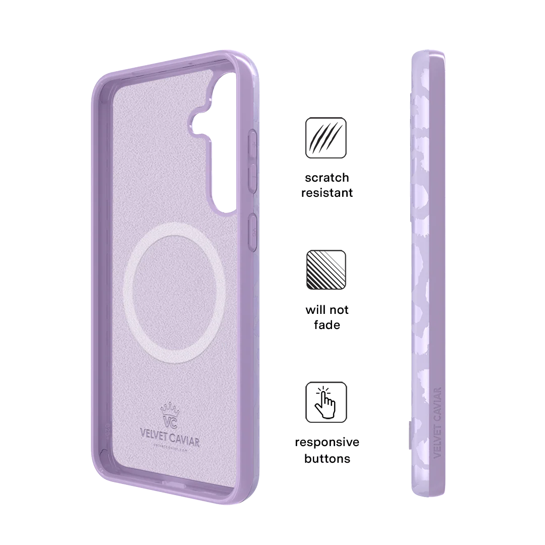 Lilac Leopard Samsung Case - Image 90