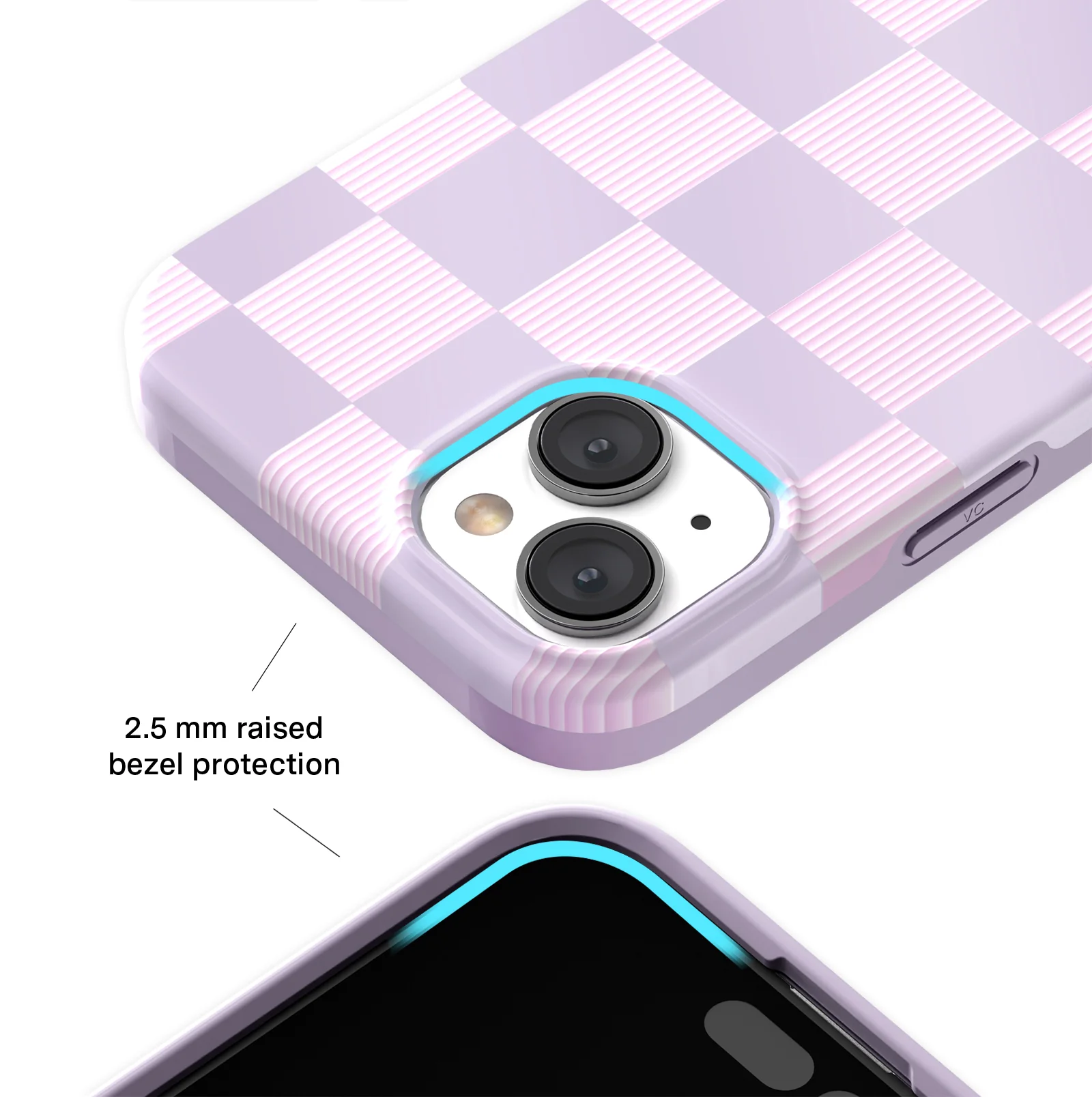 Lilac Vibe Checkered iPhone Case - Image 12