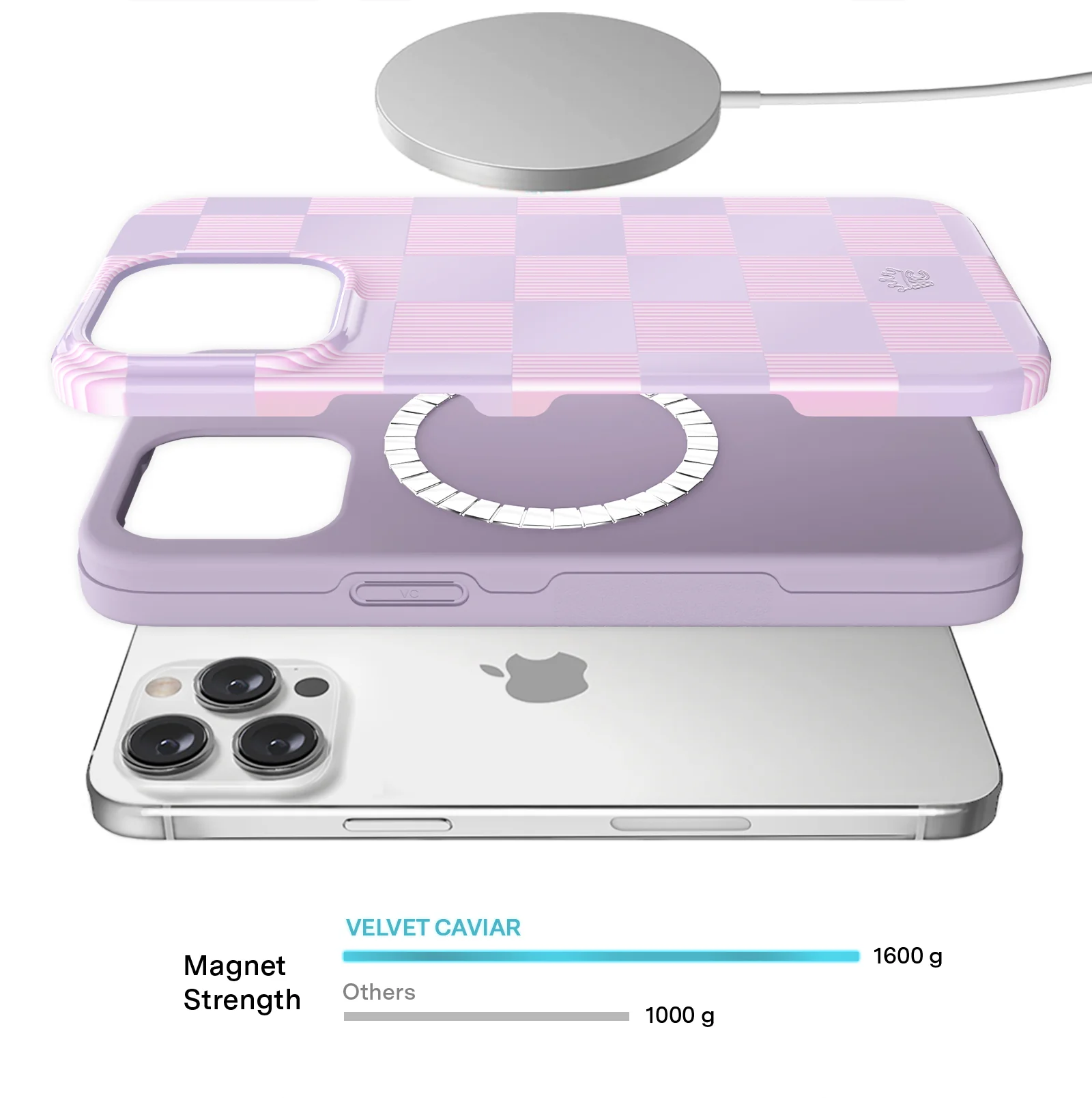 Lilac Vibe Checkered iPhone Case - Image 23