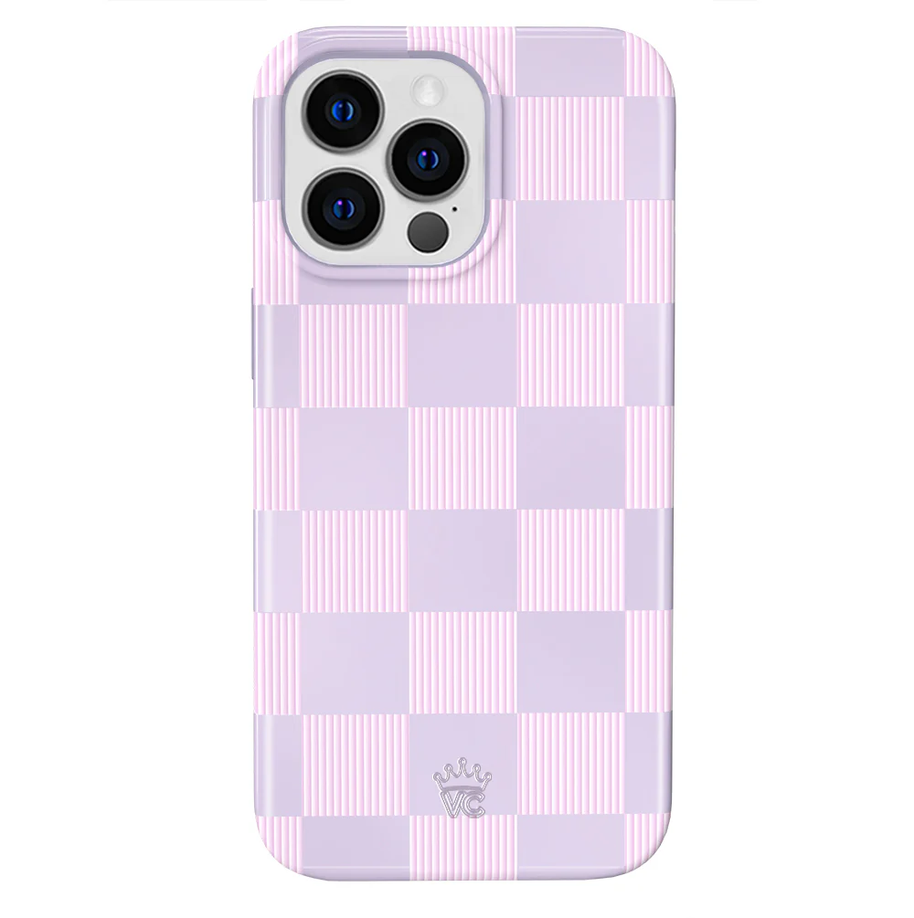 Lilac Vibe Checkered iPhone Case - Image 66