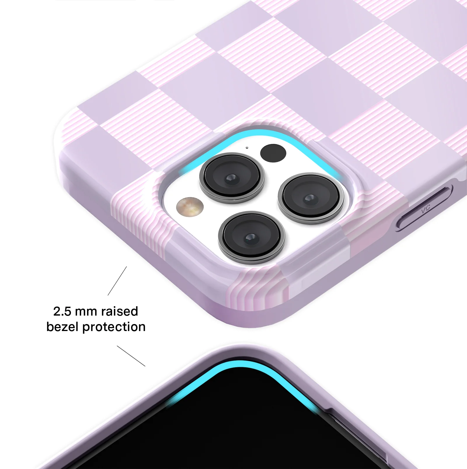 Lilac Vibe Checkered iPhone Case - Image 7