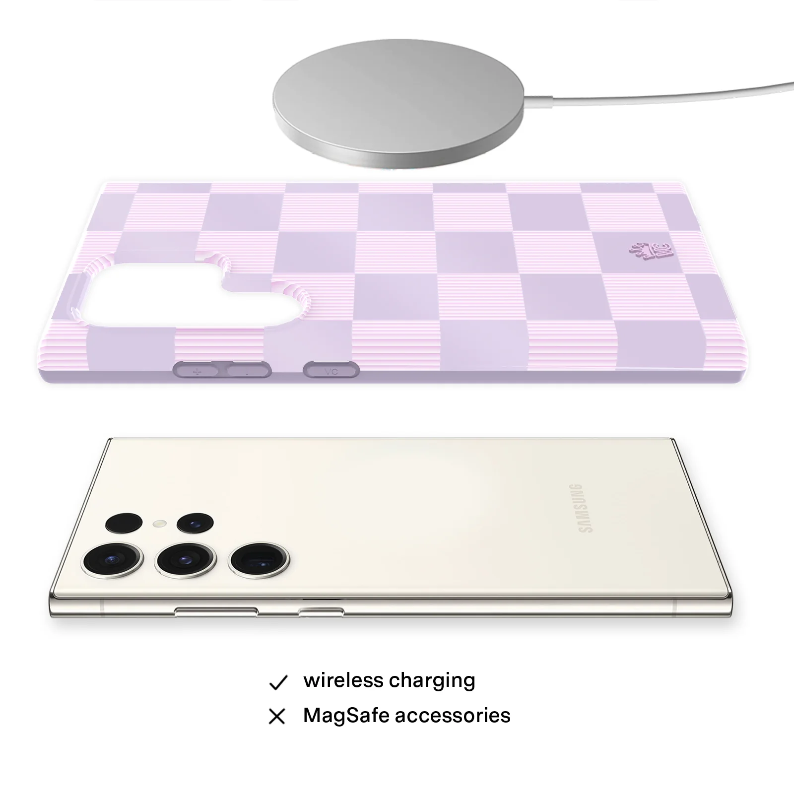 Lilac Vibe Checkered Samsung Case - Image 14