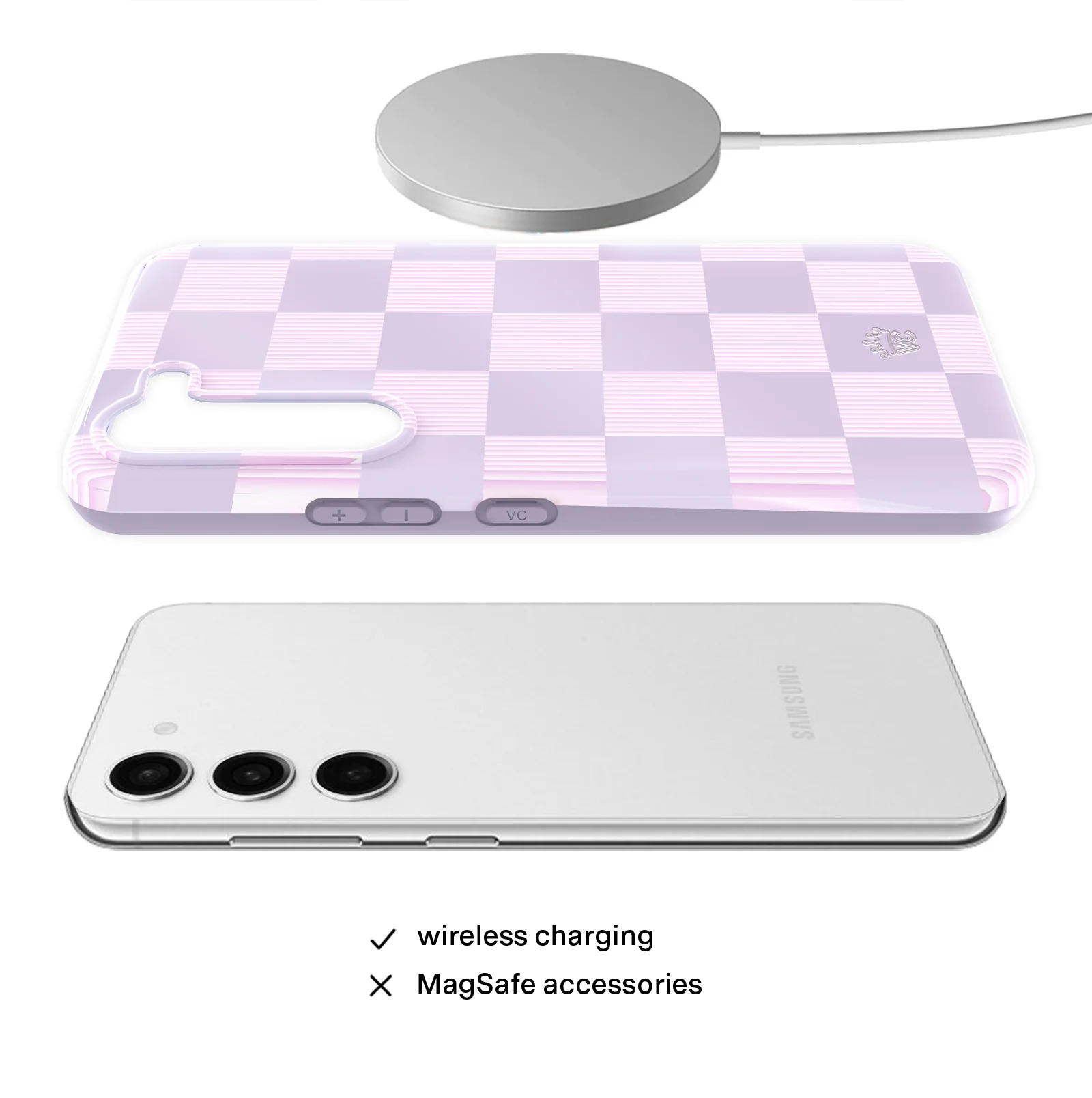 Lilac Vibe Checkered Samsung Case - Image 19