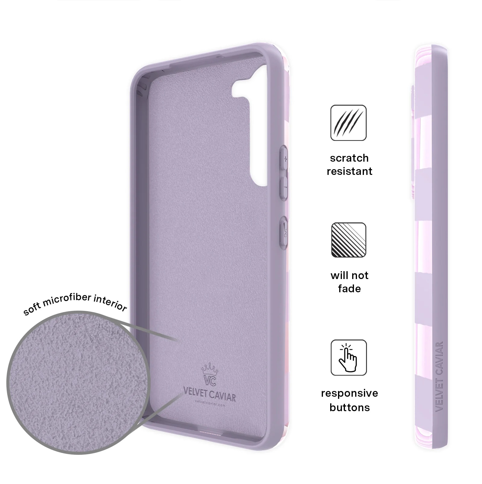 Lilac Vibe Checkered Samsung Case - Image 25
