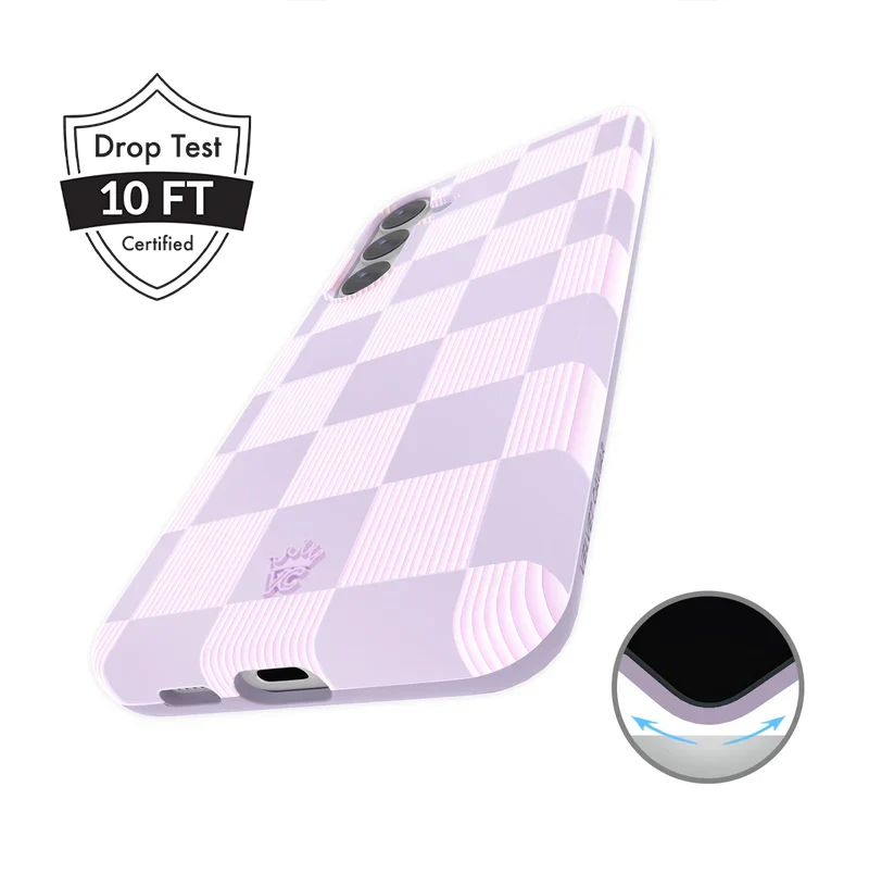 Lilac Vibe Checkered Samsung Case - Image 4