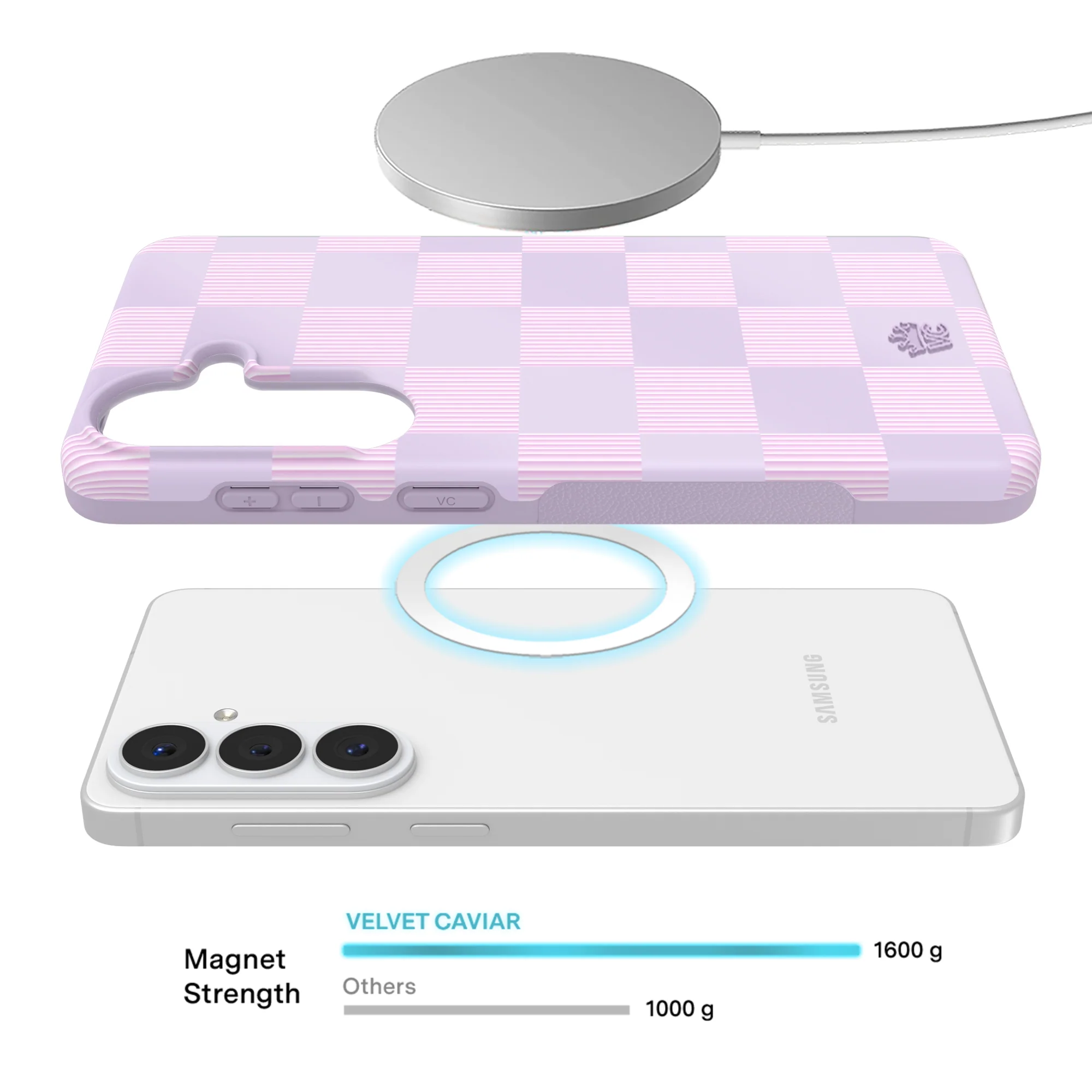 Lilac Vibe Checkered Samsung Case - Image 68