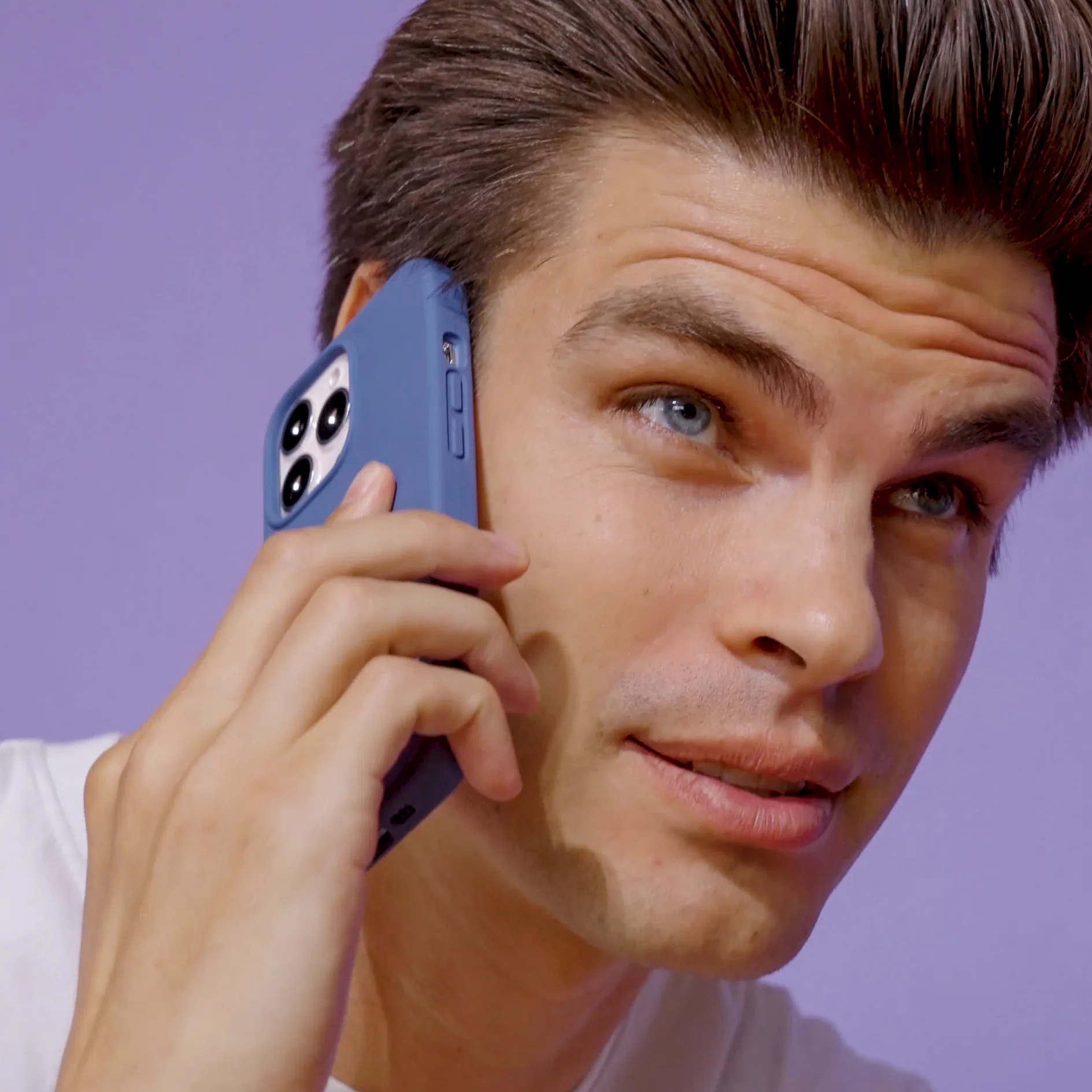Linen Blue Silicone iPhone Case - Image 2