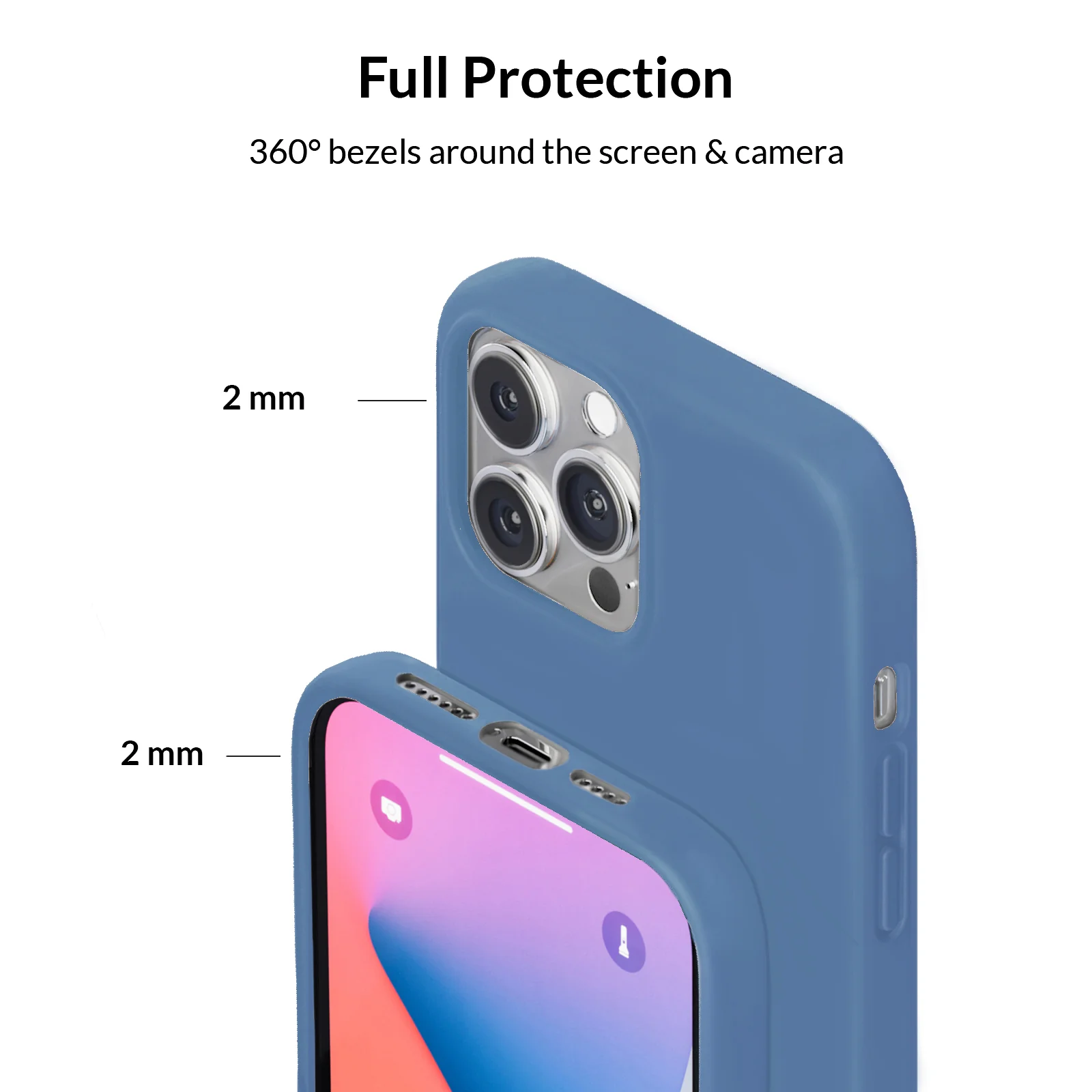 Linen Blue Silicone iPhone Case - Image 25