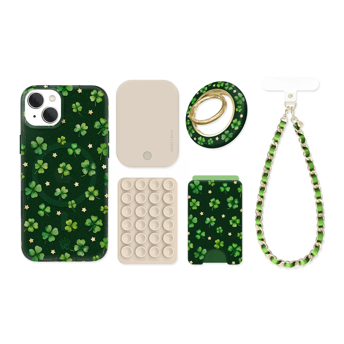 Lucky Clover Glitter iPhone Bundle Set - Image 29