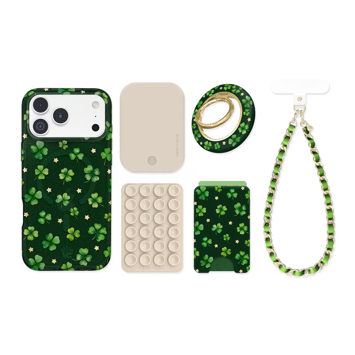 Lucky Clover Glitter iPhone Bundle Set - Image 92