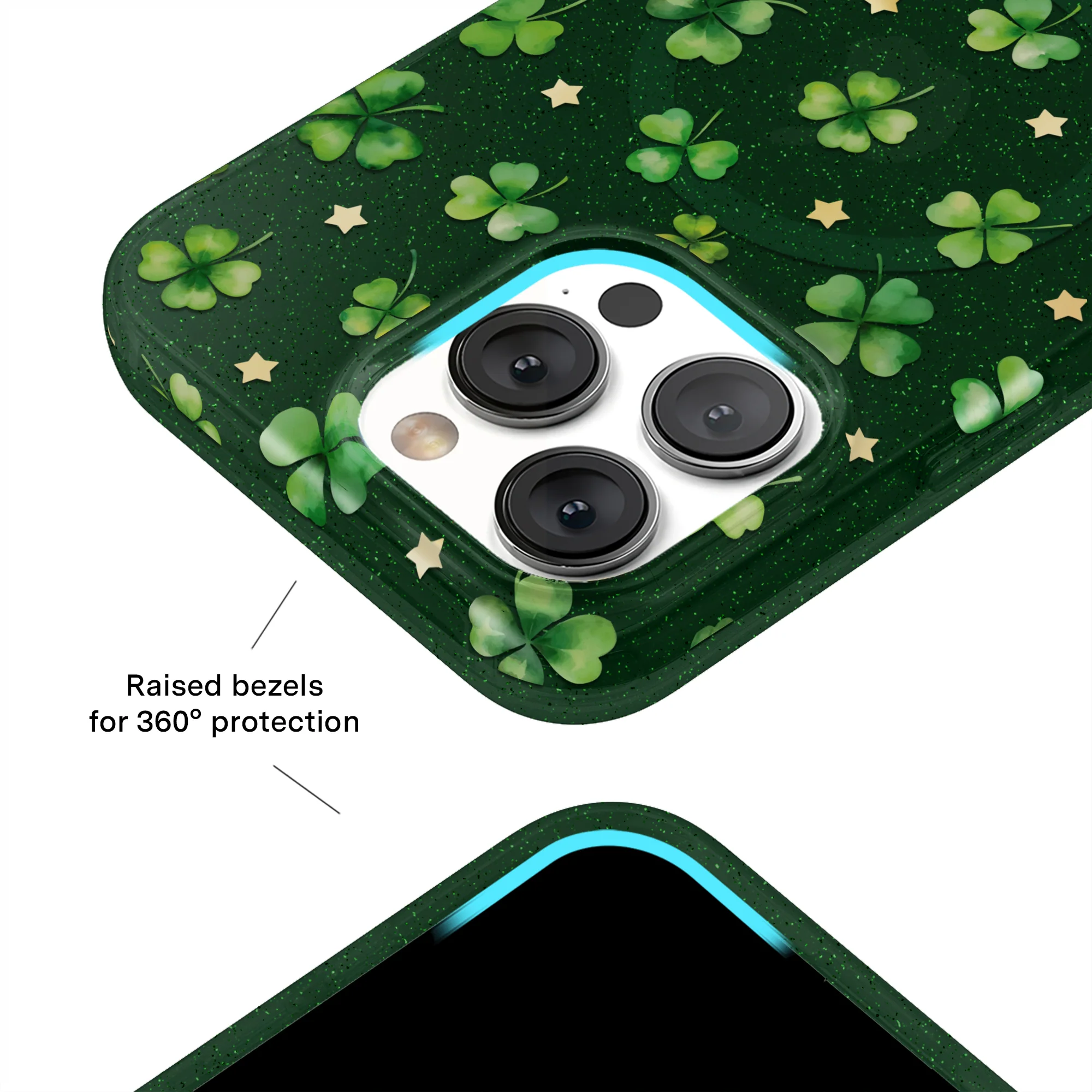 Lucky Clover Glitter iPhone Case - Image 53