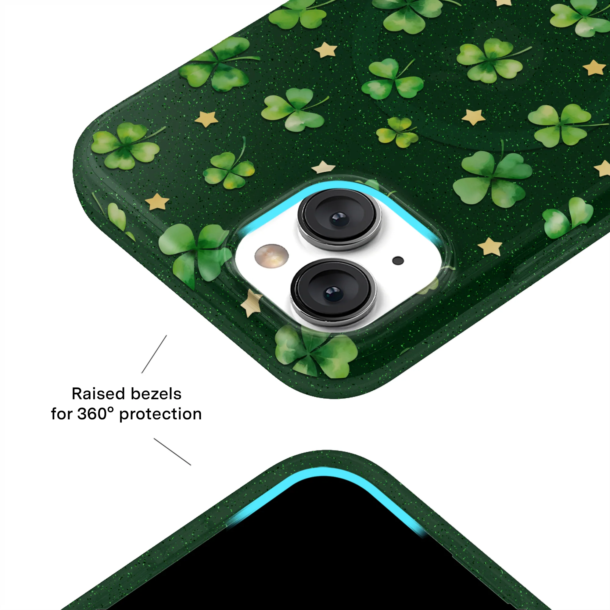 Lucky Clover Glitter iPhone Case - Image 63
