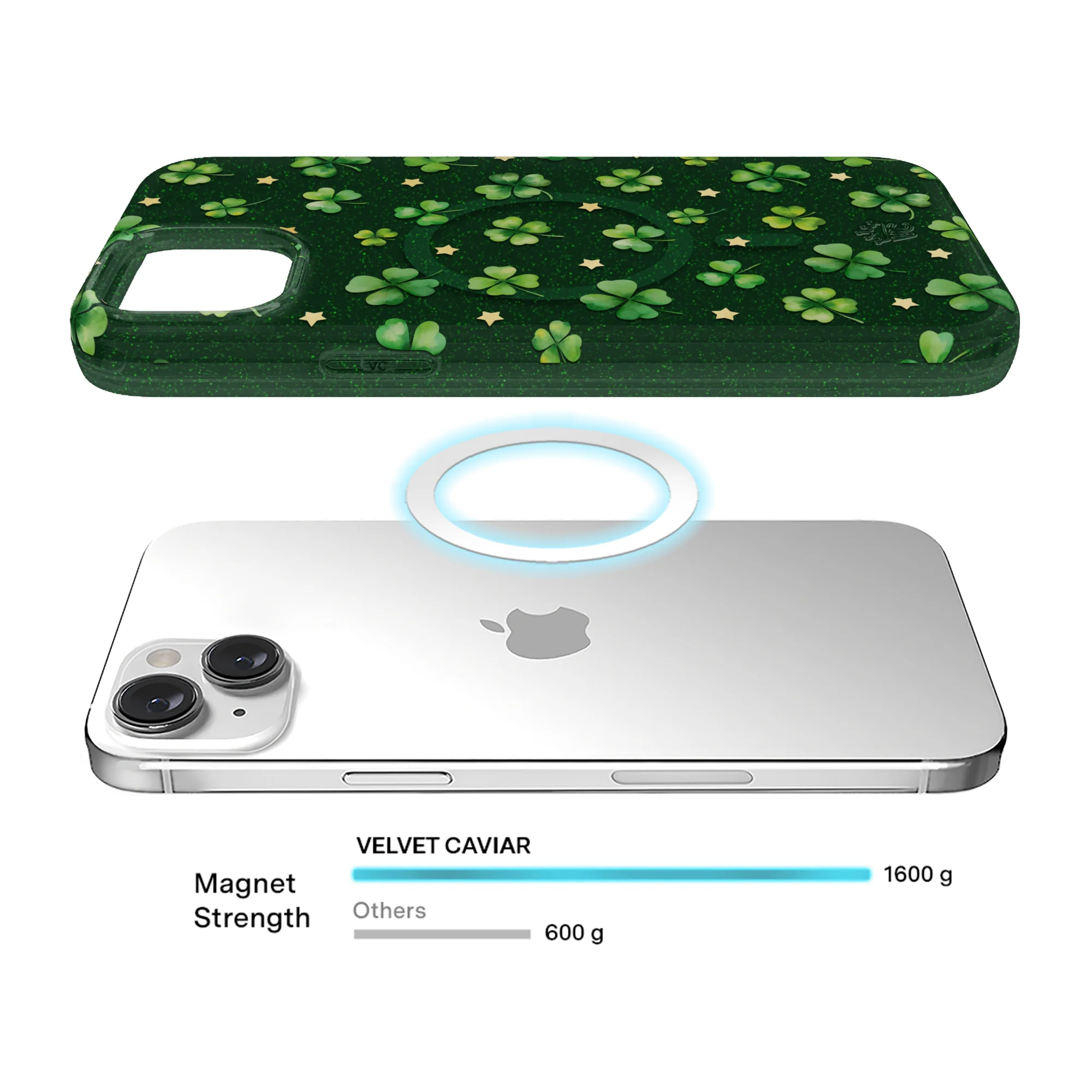 Lucky Clover Glitter iPhone Case - Image 64