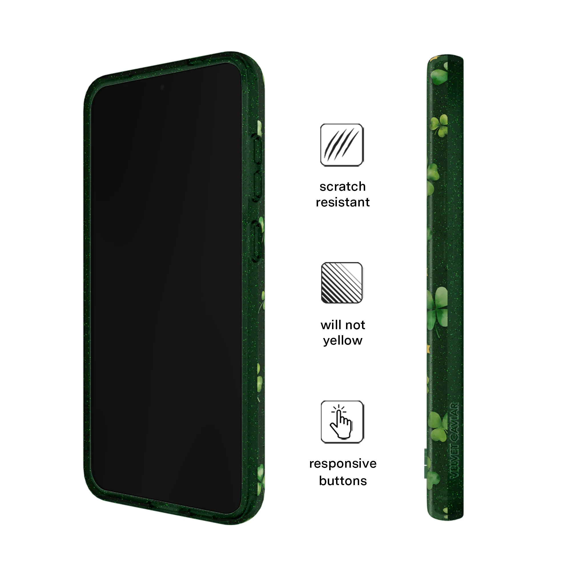Lucky Clover Glitter Samsung Case - Image 20