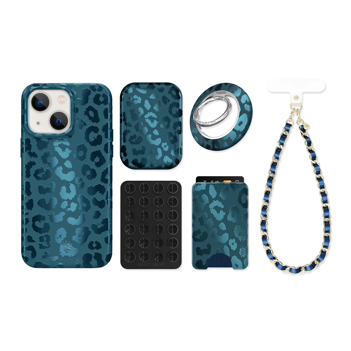 Metallic Navy Leopard iPhone Bundle Set - Image 5