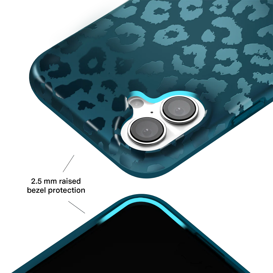 Metallic Navy Leopard iPhone Case - Image 97